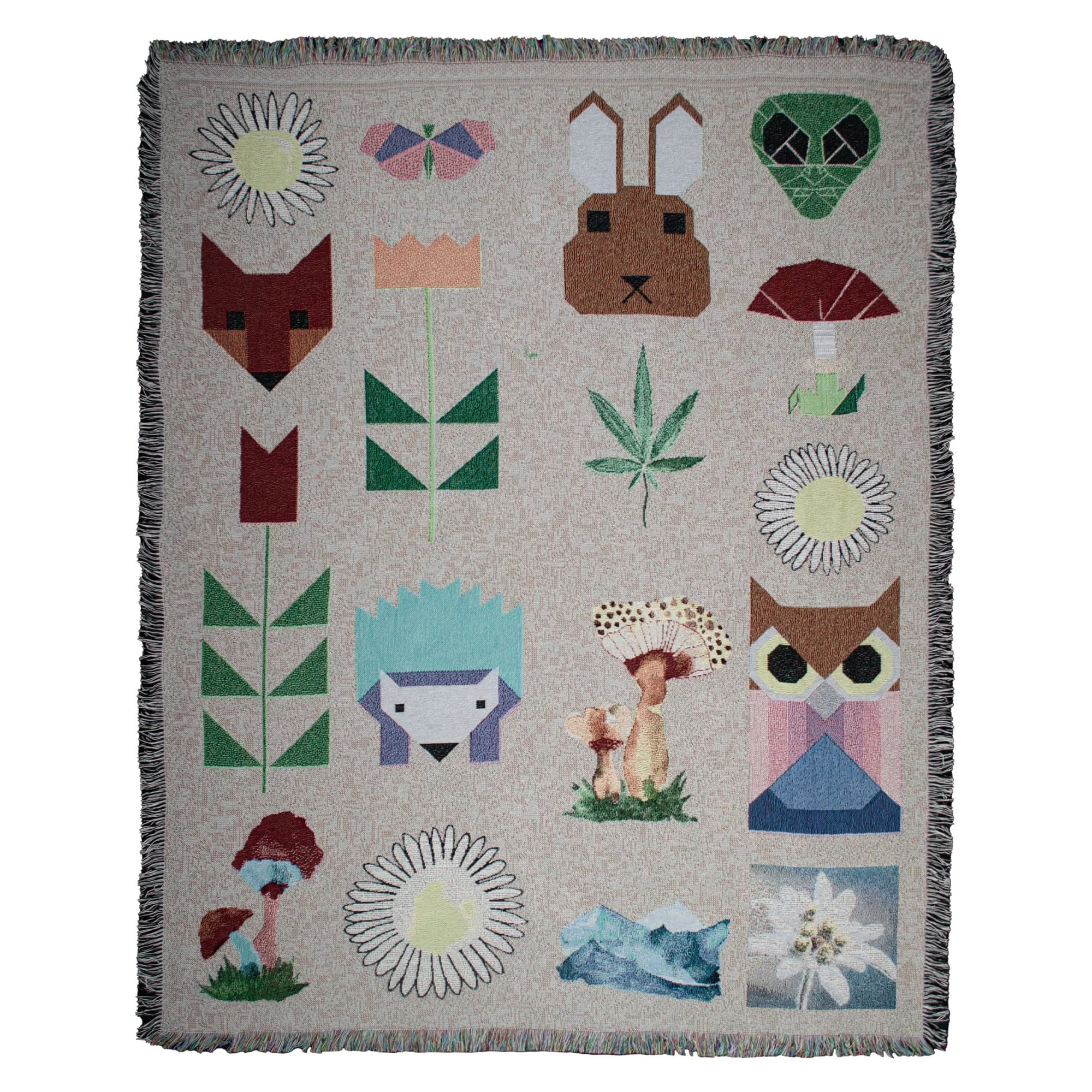 Zoeppritz Plaid ABSURD ORIGAMI Baumwolle Beige Produktbild Zoeppritz Plaid ABSURD ORIGAMI Baumwolle Beige