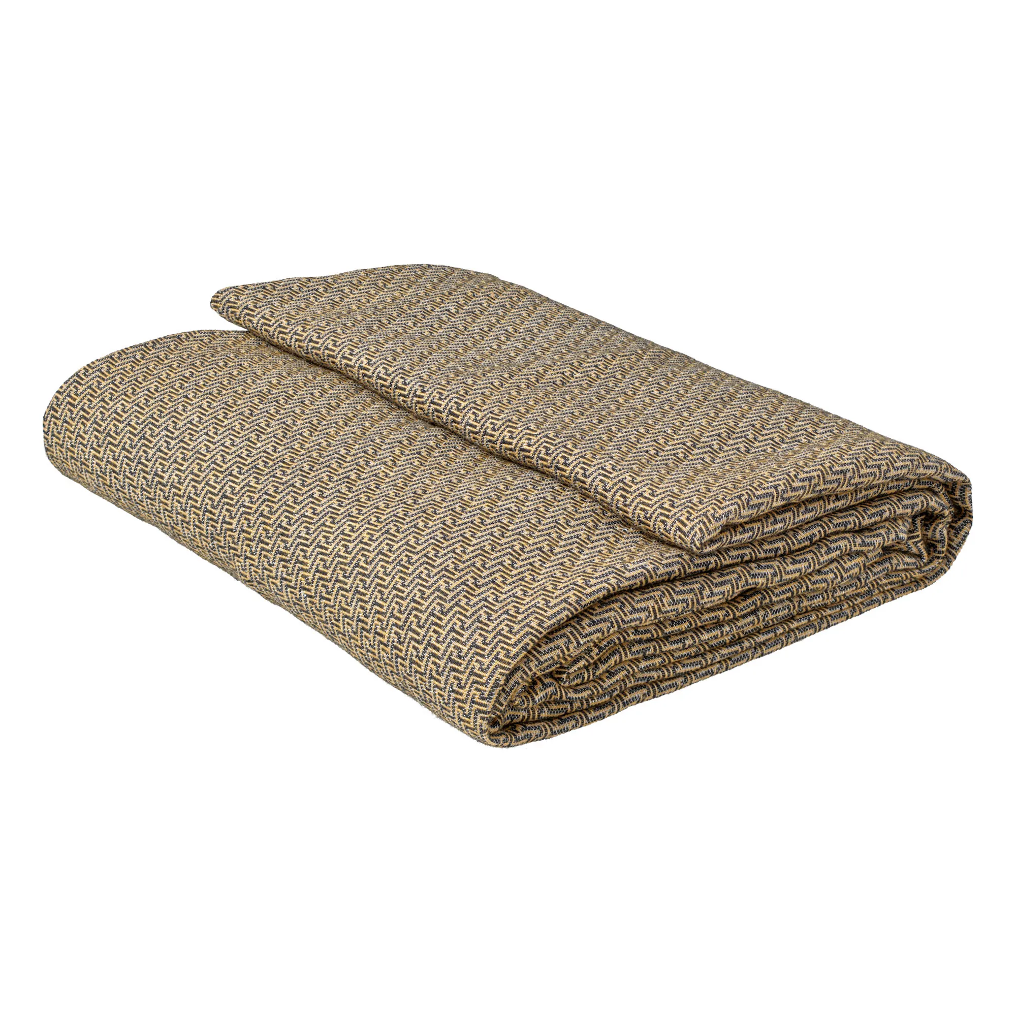 Fischbacher 1819 Bedspread LABYRINTH Wool Saffron Yellow product picture Fischbacher 1819 Bedspread LABYRINTH Wool Saffron Yellow