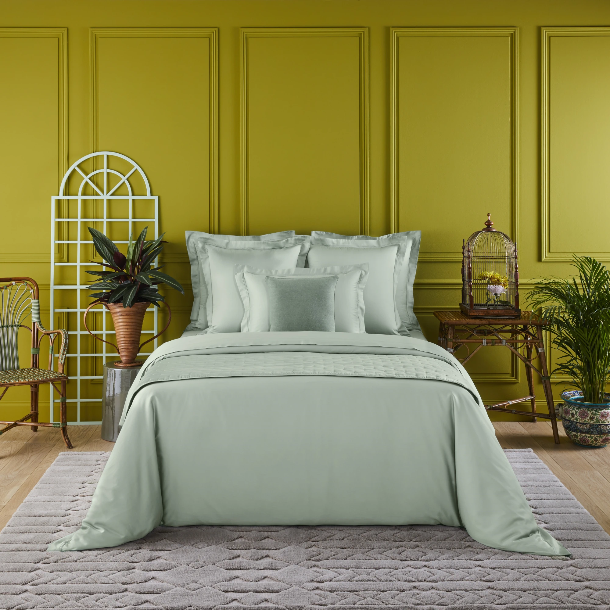 yves delorme bettwaesche triomphe satin veronese ambiente