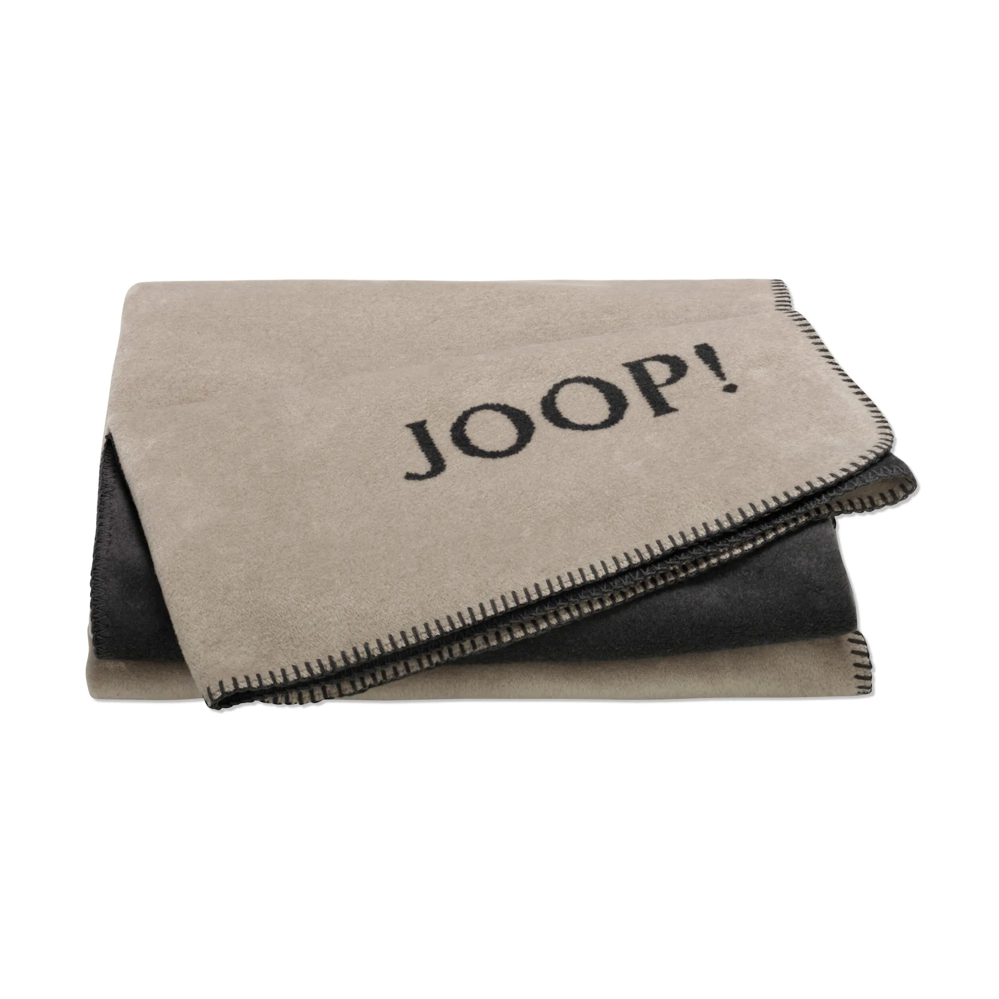 JOOP! Plaid UNI DOUBLEFACE Silber-Anthrazit