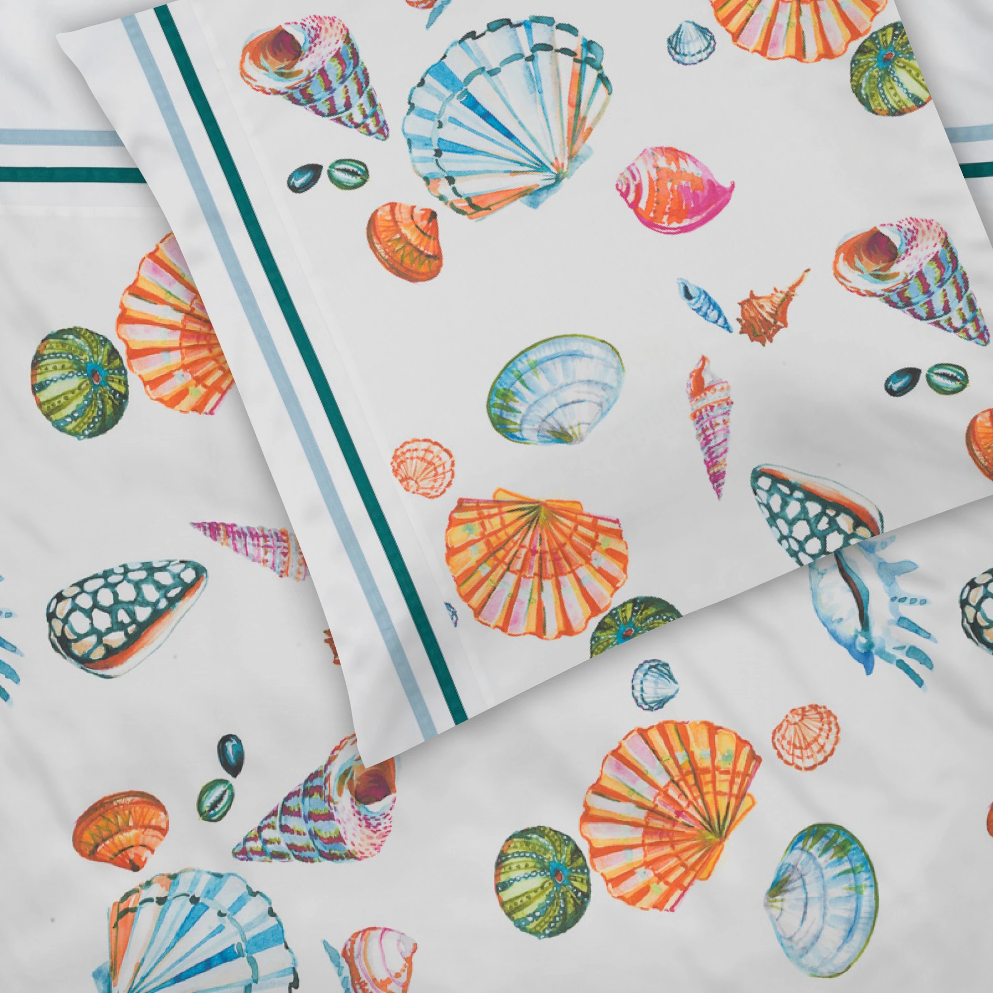 Graser Bettwäsche FENELLA BEACH Satin Weiß-Weiß-Atlantis