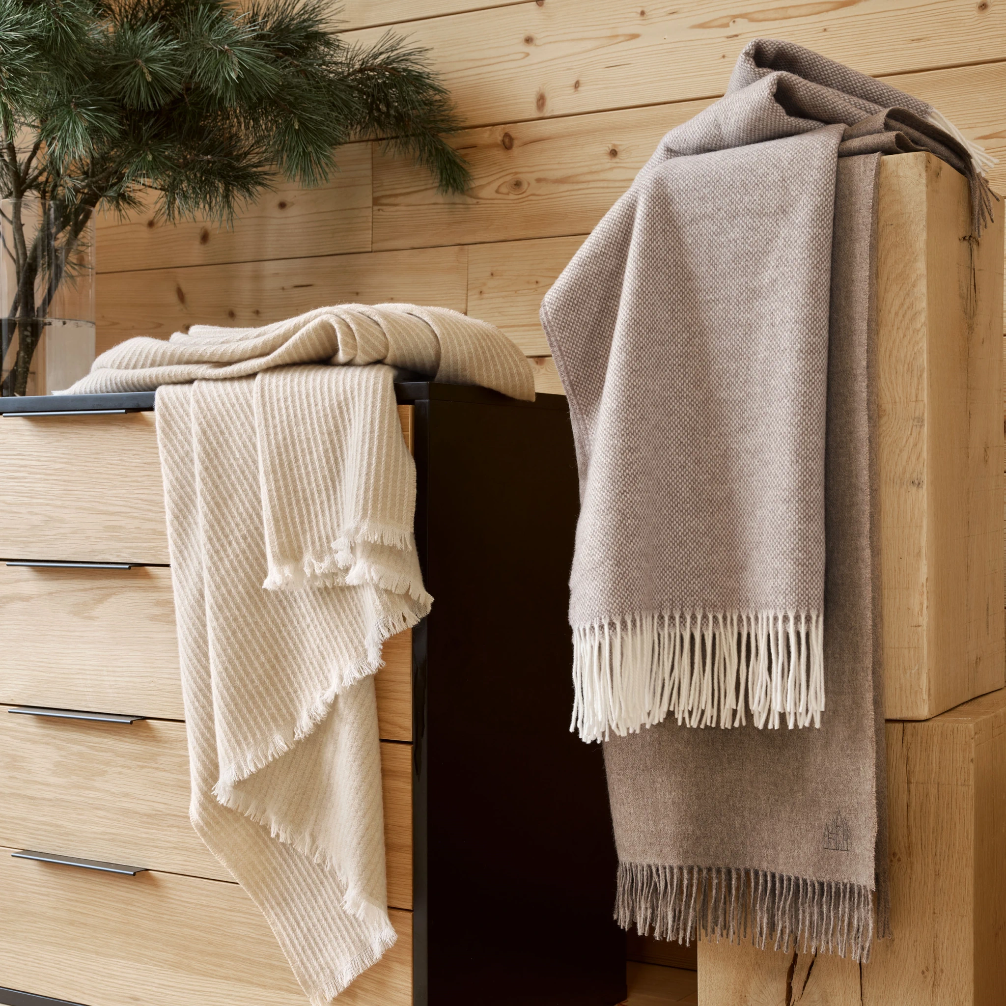 Schlossberg Plaid ELIAS Wolle Beige Produkt 1 Schlossberg Plaid ELIAS Wolle Beige 1