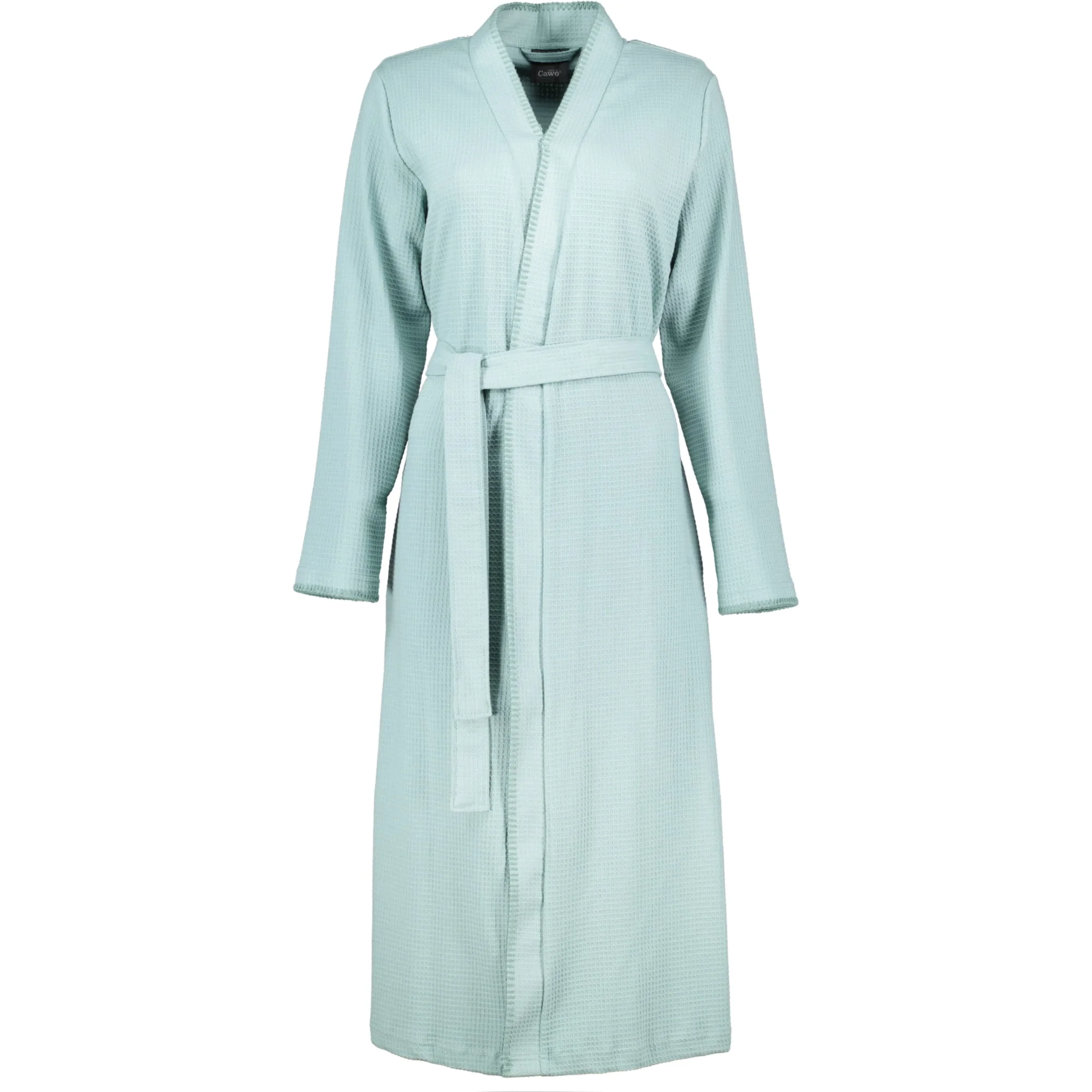 Cawö Bademantel Damen Kimono PIQUÉ 812 Salbei