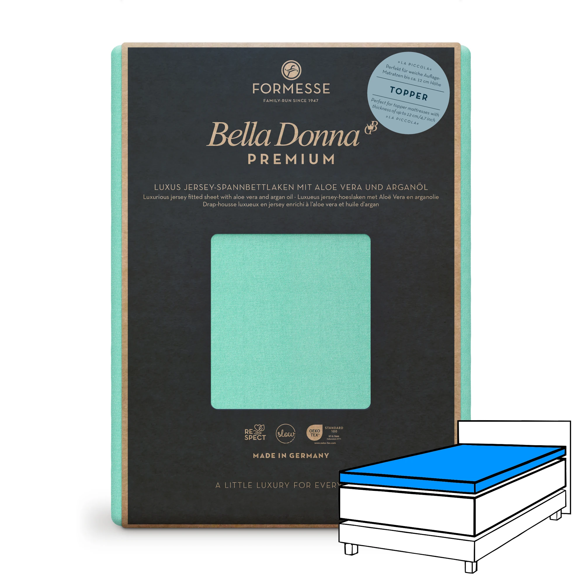 Bella Donna PREMIUM LA PICCOLA Spannbettlaken Jersey Mint