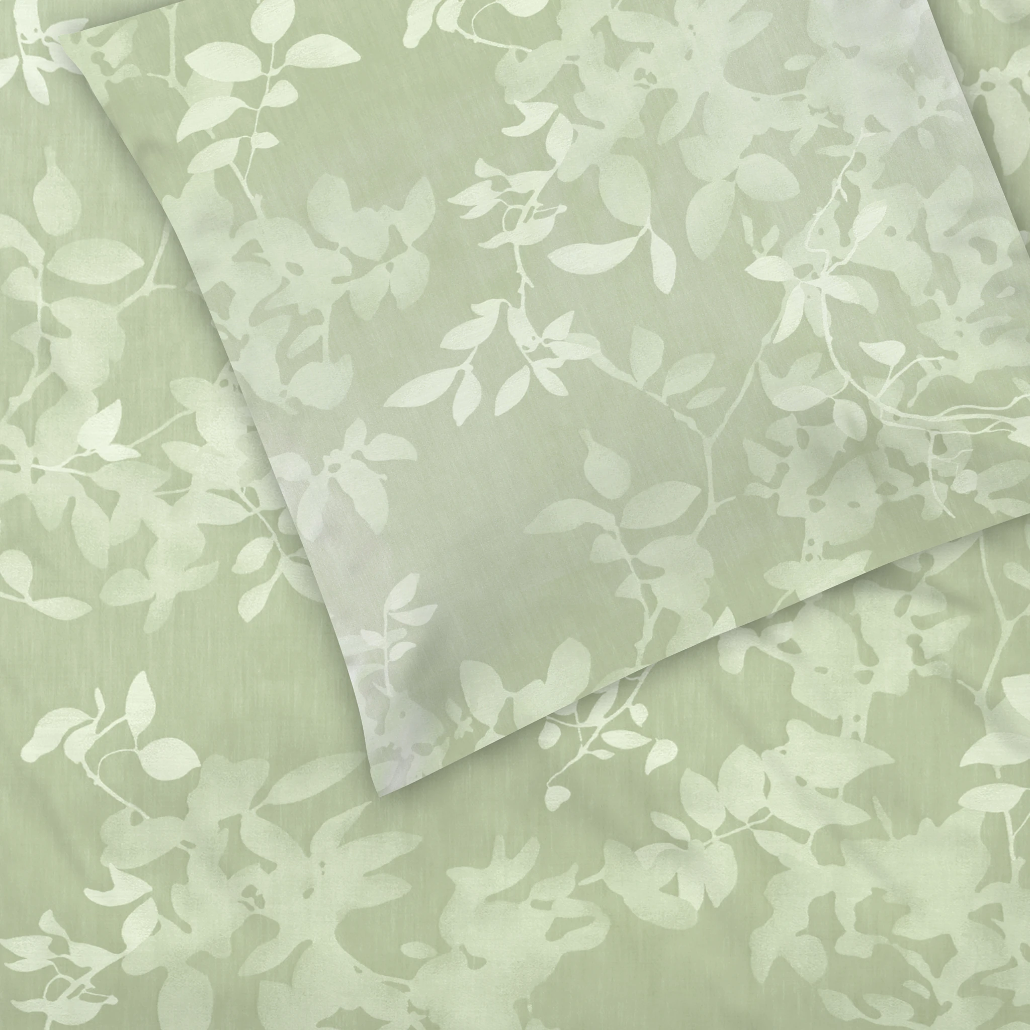 Christian Fischbacher Bettwäsche LEAVES VERSO Jacquard Graugrün