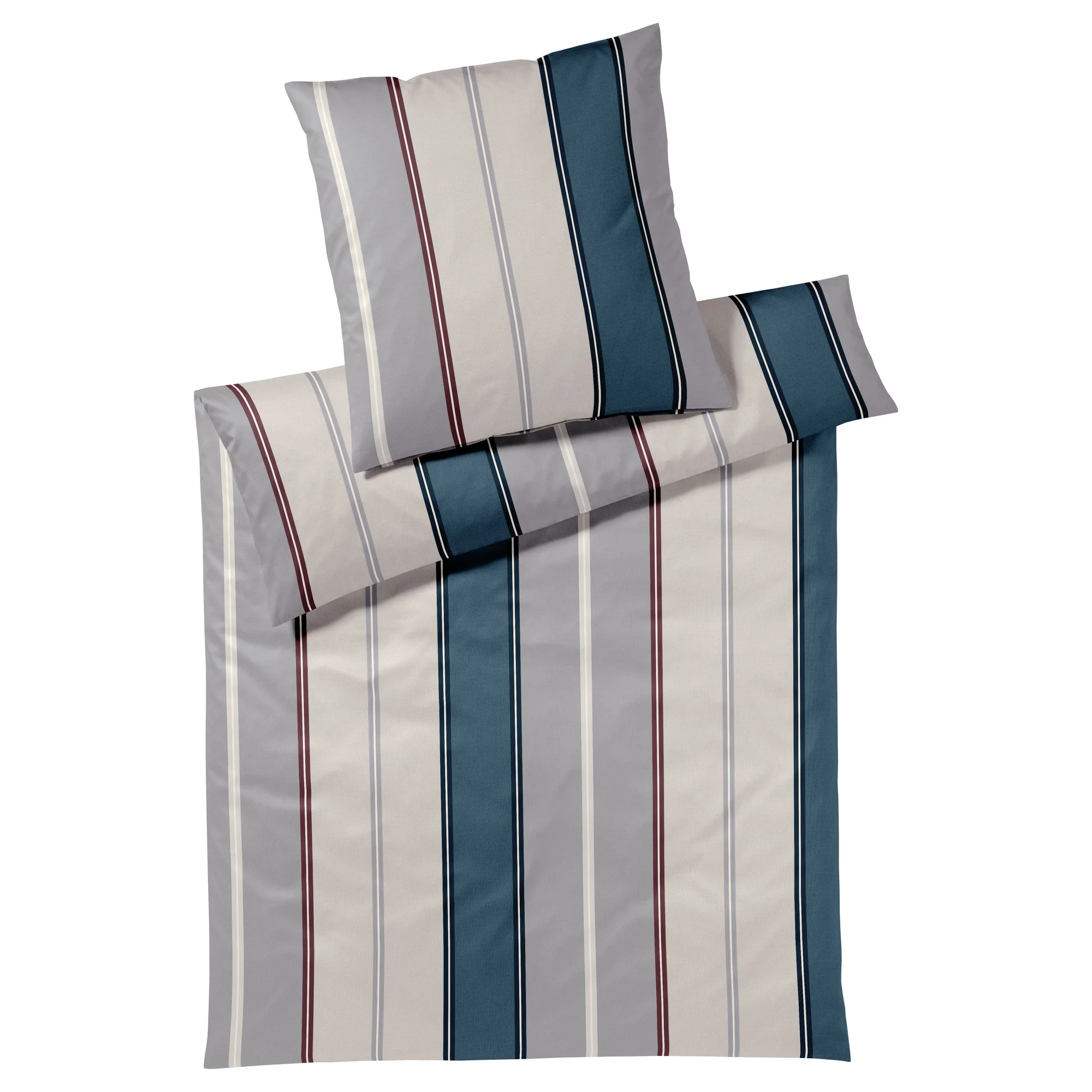 elegante Bettwäsche QUEENS Jersey Rauchblau