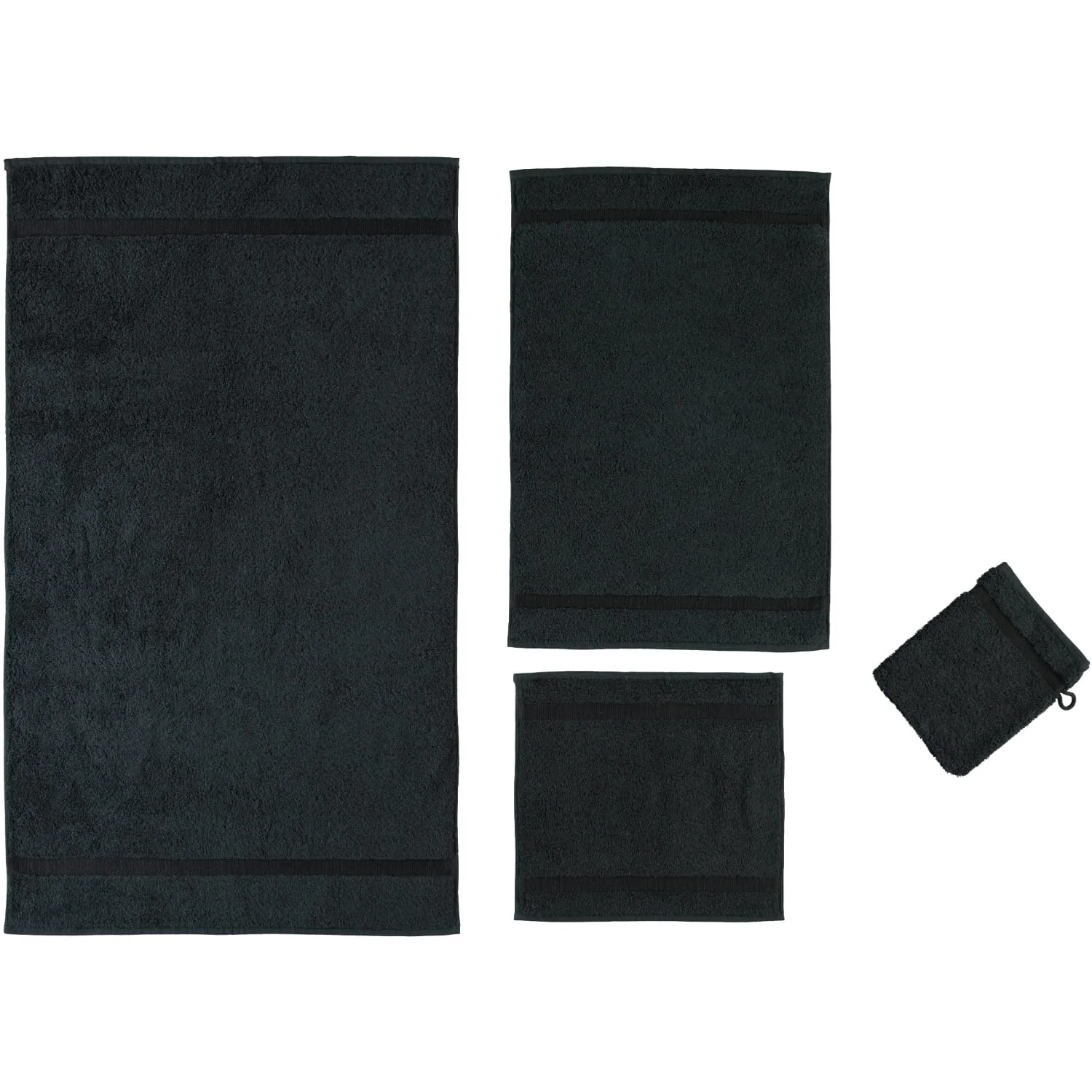 Rhomtuft PRINCESS Towels Black