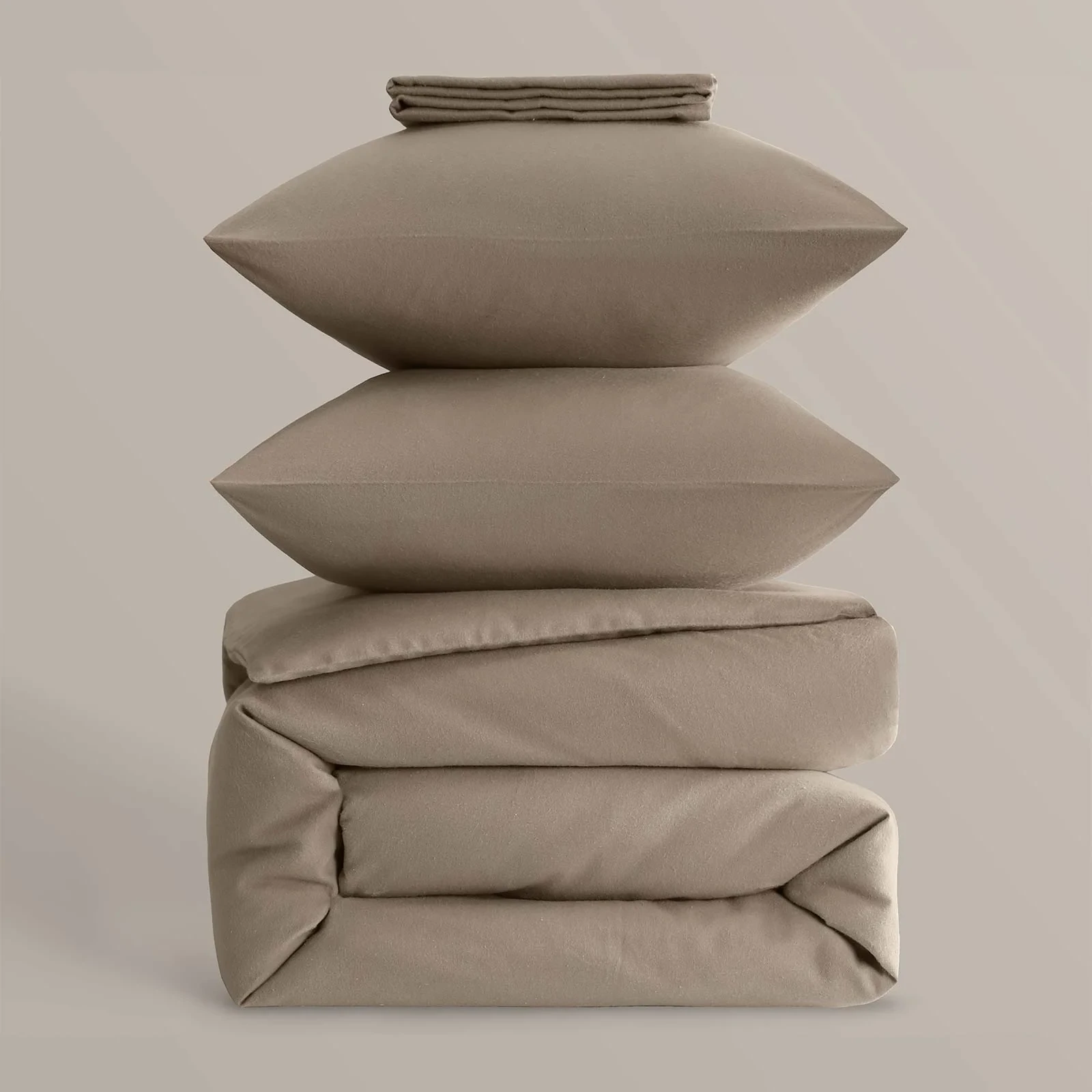 Royfort Bettwäsche FLANELL Taupe