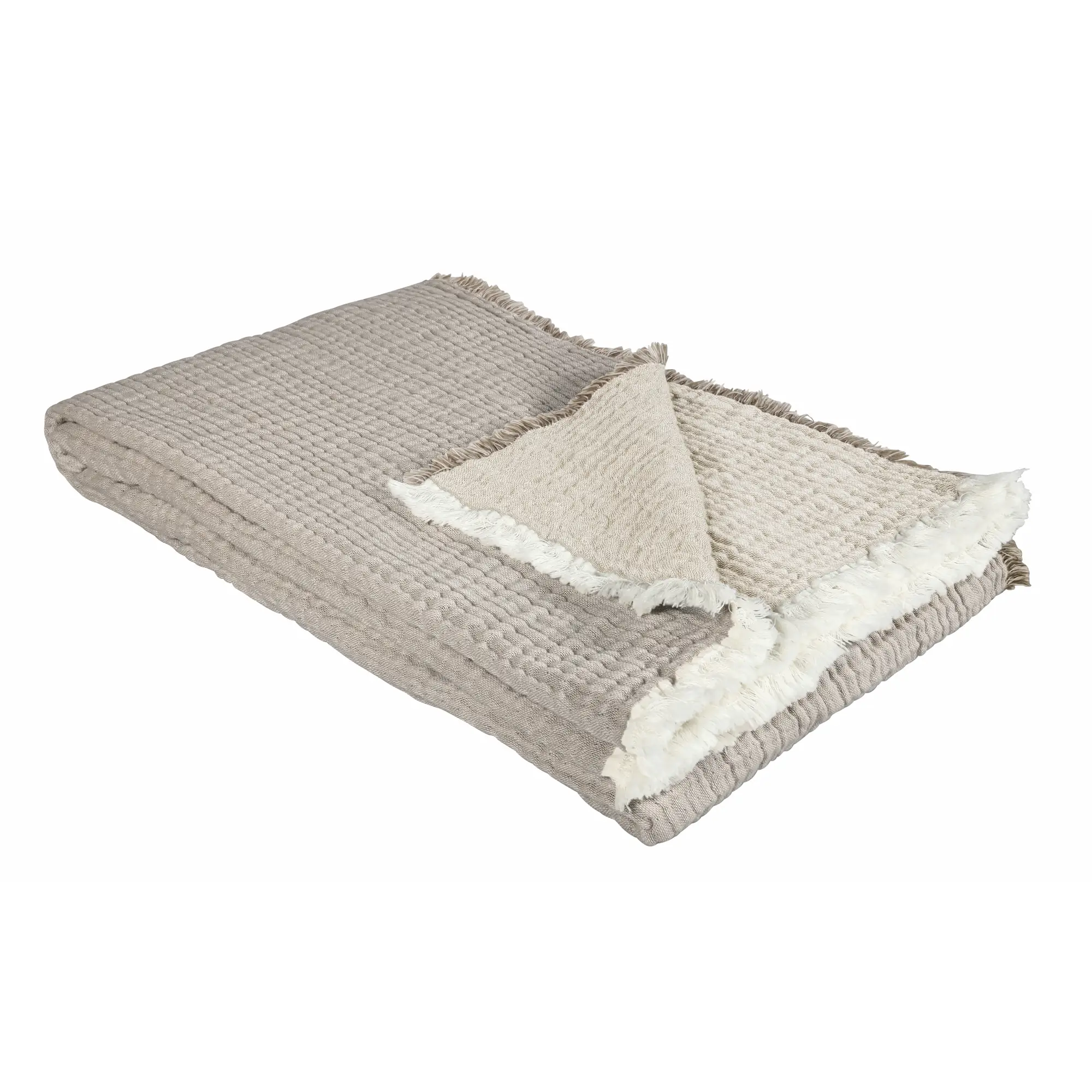 ◾Eskimo Plaid NORA Baumwolle Taupe-Beige Produkt ◾Eskimo Plaid NORA Baumwolle Taupe-Beige