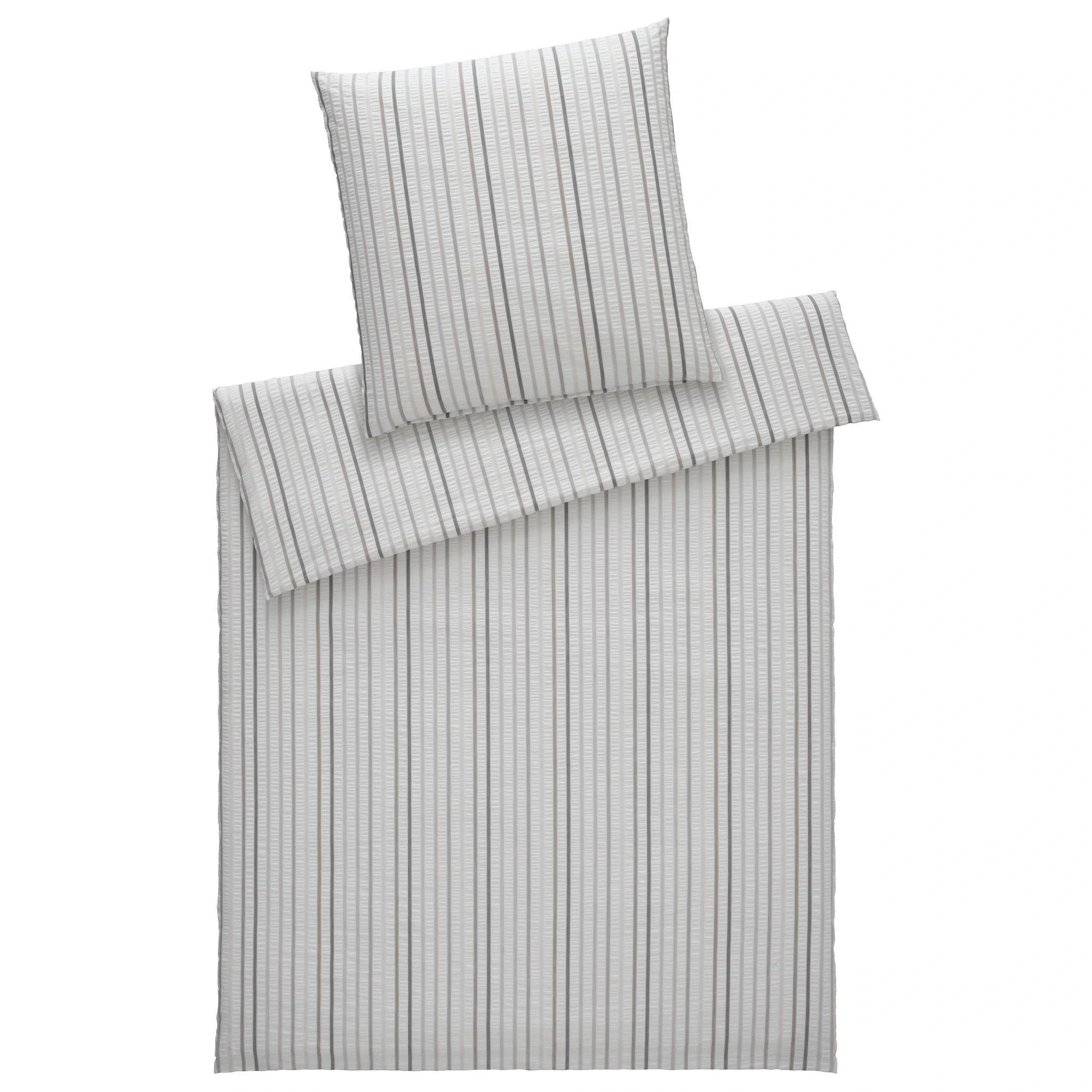 elegante Bettwäsche PAULA Seersucker Multi Natur
