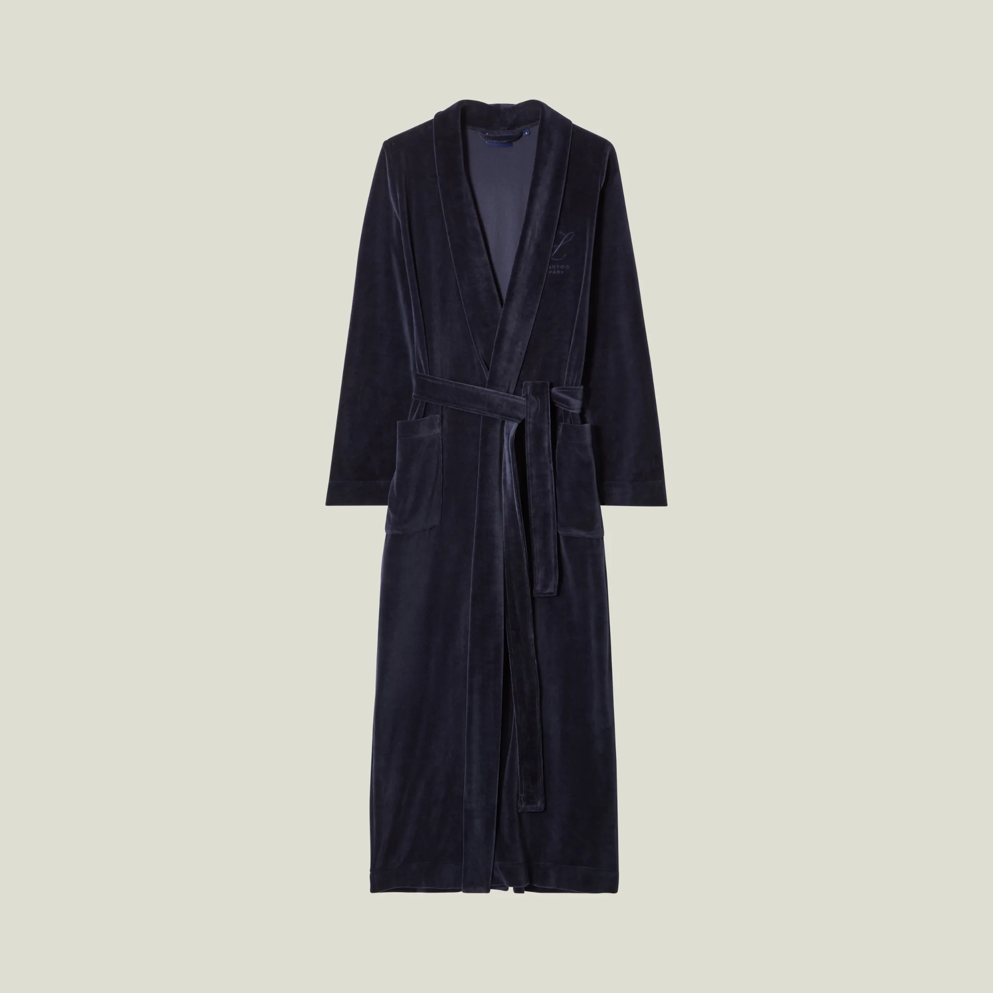 Lexington Bademantel VELOUR Dunkelblau