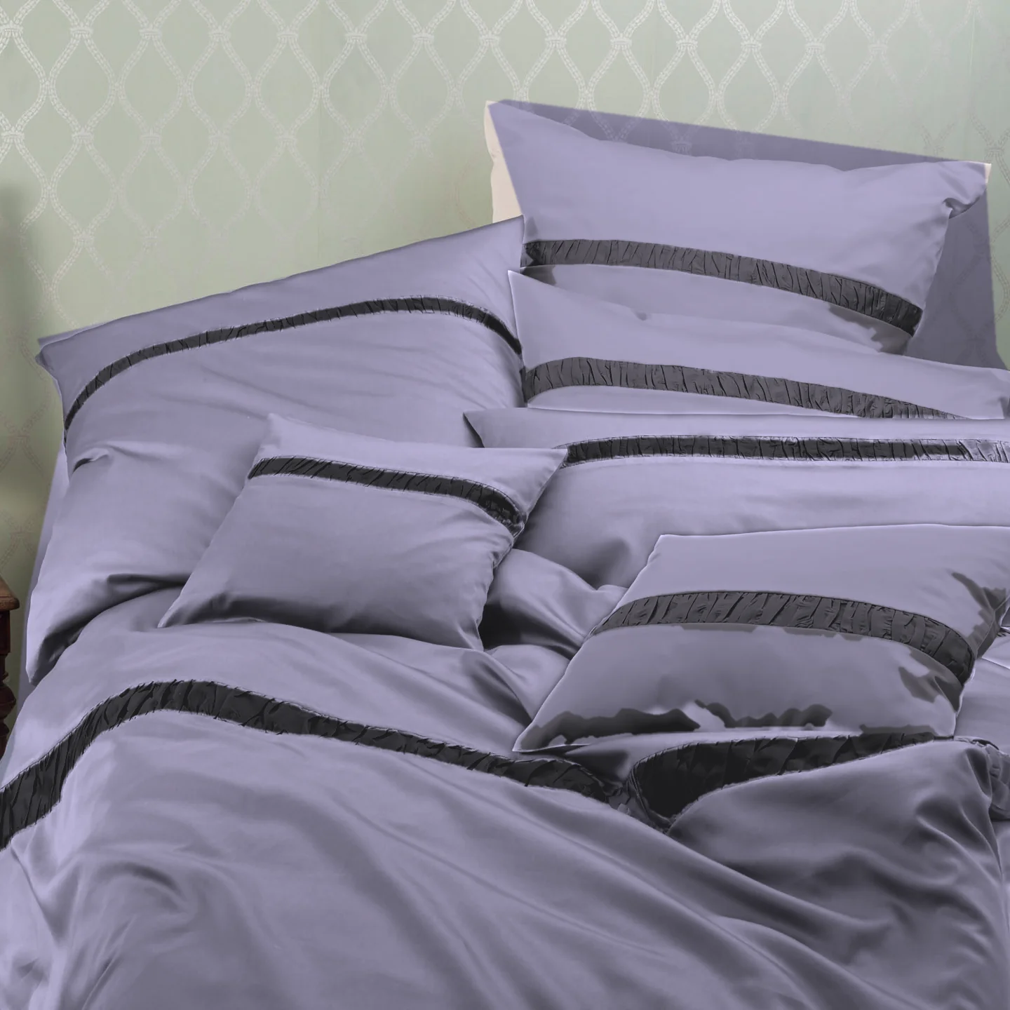 Graser Bettwäsche GRAZ Satin Peridot-Ebenholz