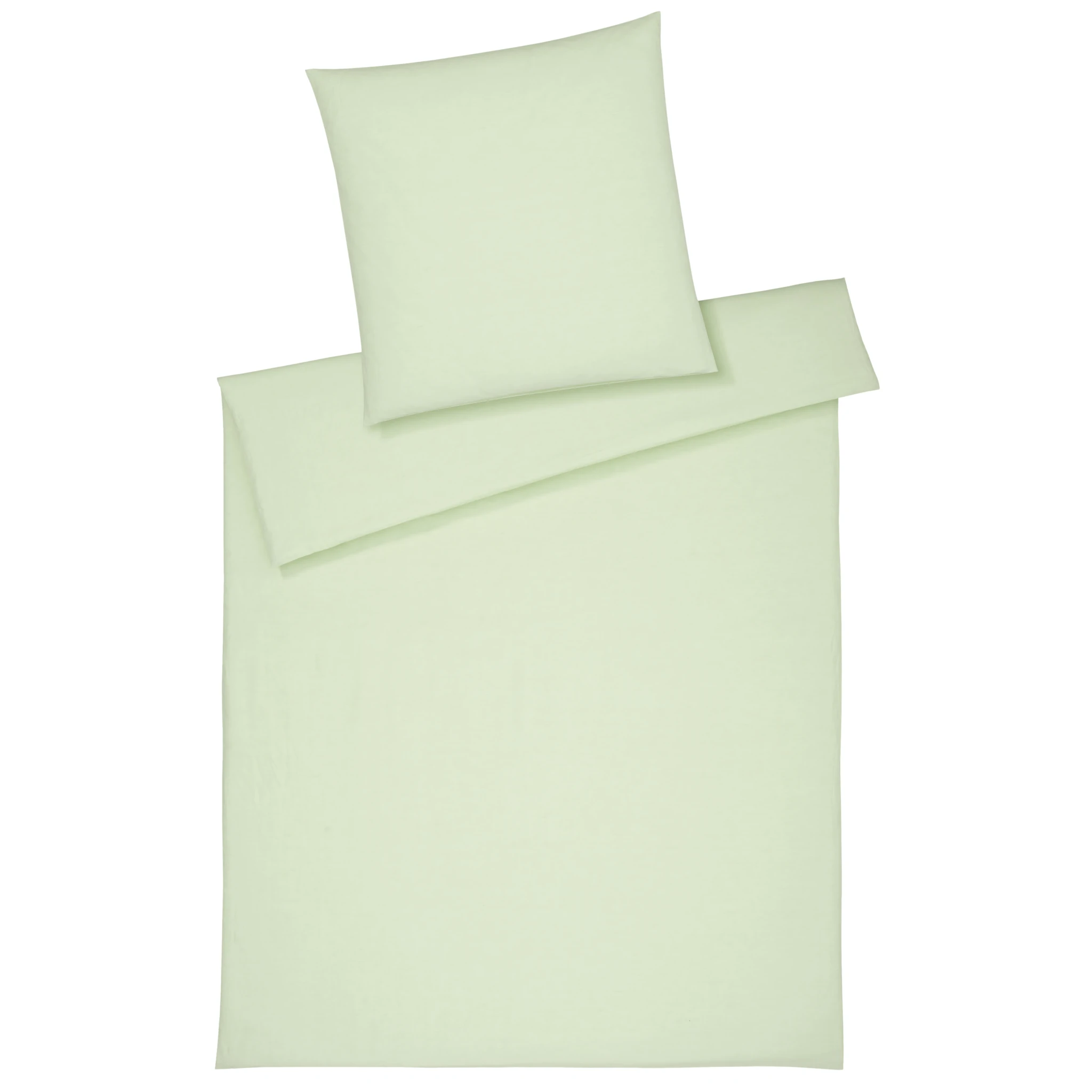 elegante Bettwäsche BREEZEE Halbleinen Pastellgrün