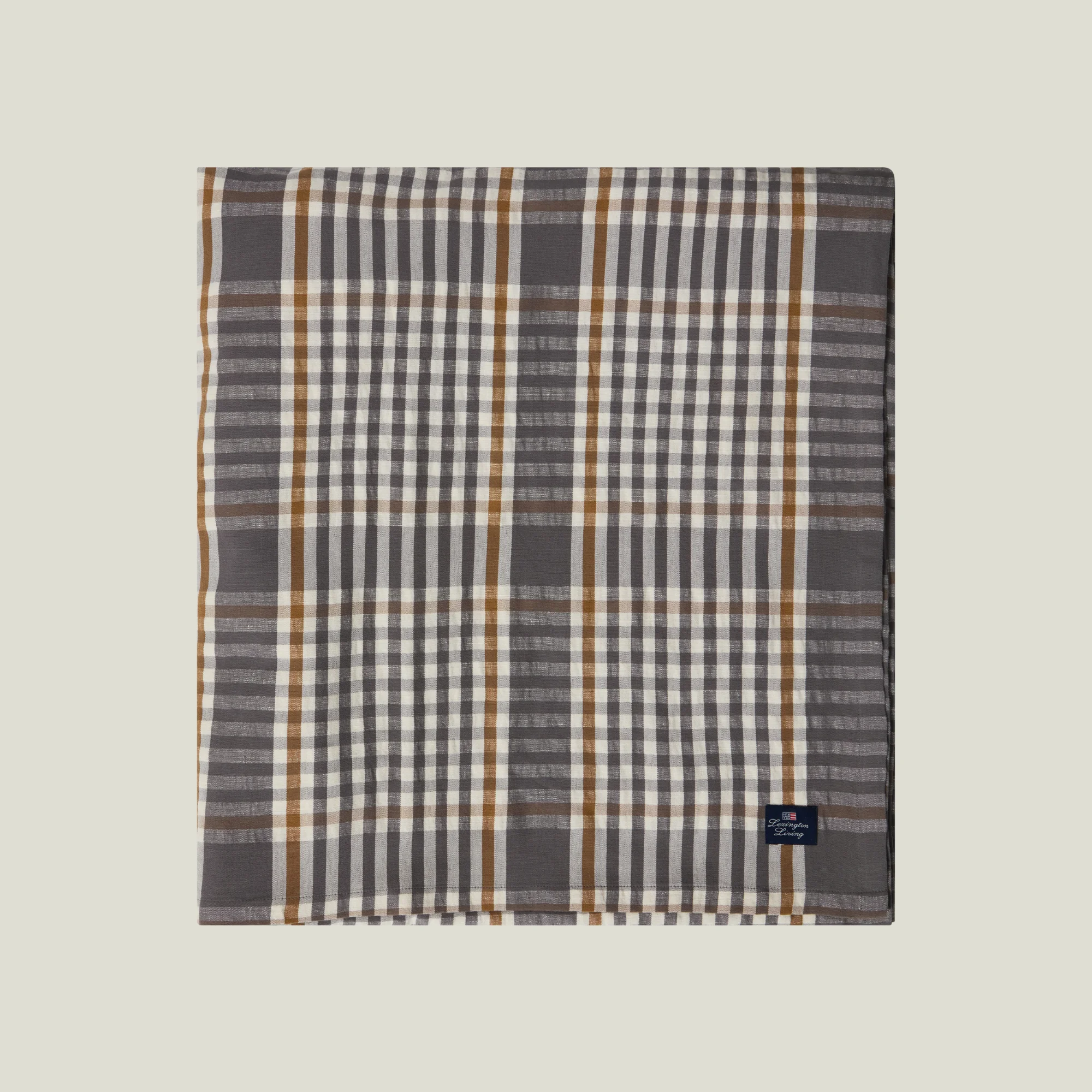 Lexington Tischwäsche CHECKED Leinen Grau-Fudge Produkt Lexington Tischwäsche CHECKED Leinen Grau-Fudge