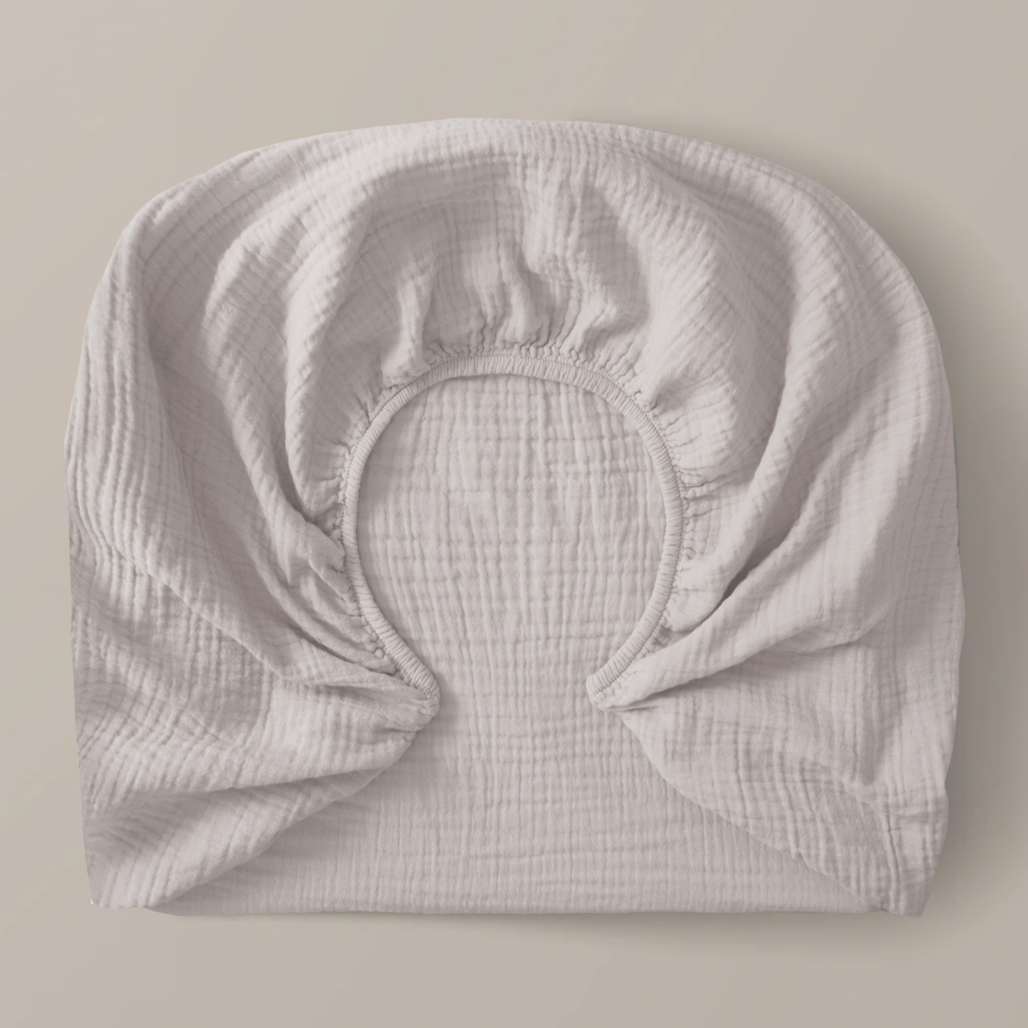 Royfort Spannbettlaken MUSSELIN Cremeweiß