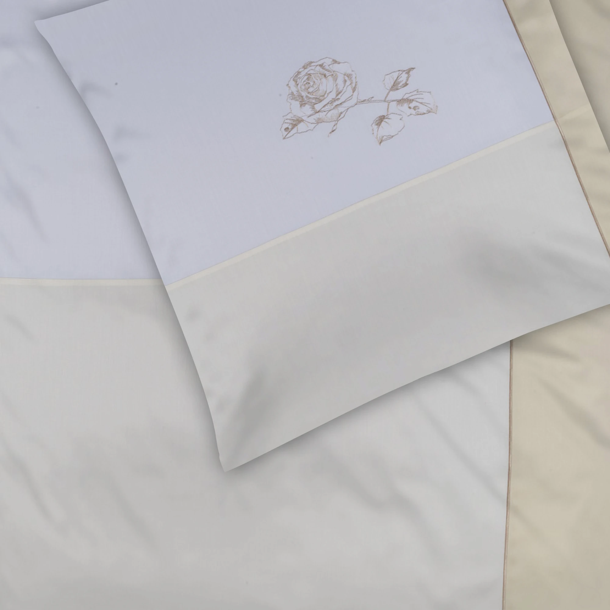 Graser Bettwäsche LUISA Edelsatin Champagne-Weiß-Vanille Produktbild Graser Bettwäsche LUISA Edelsatin Champagne-Weiß-Vanille