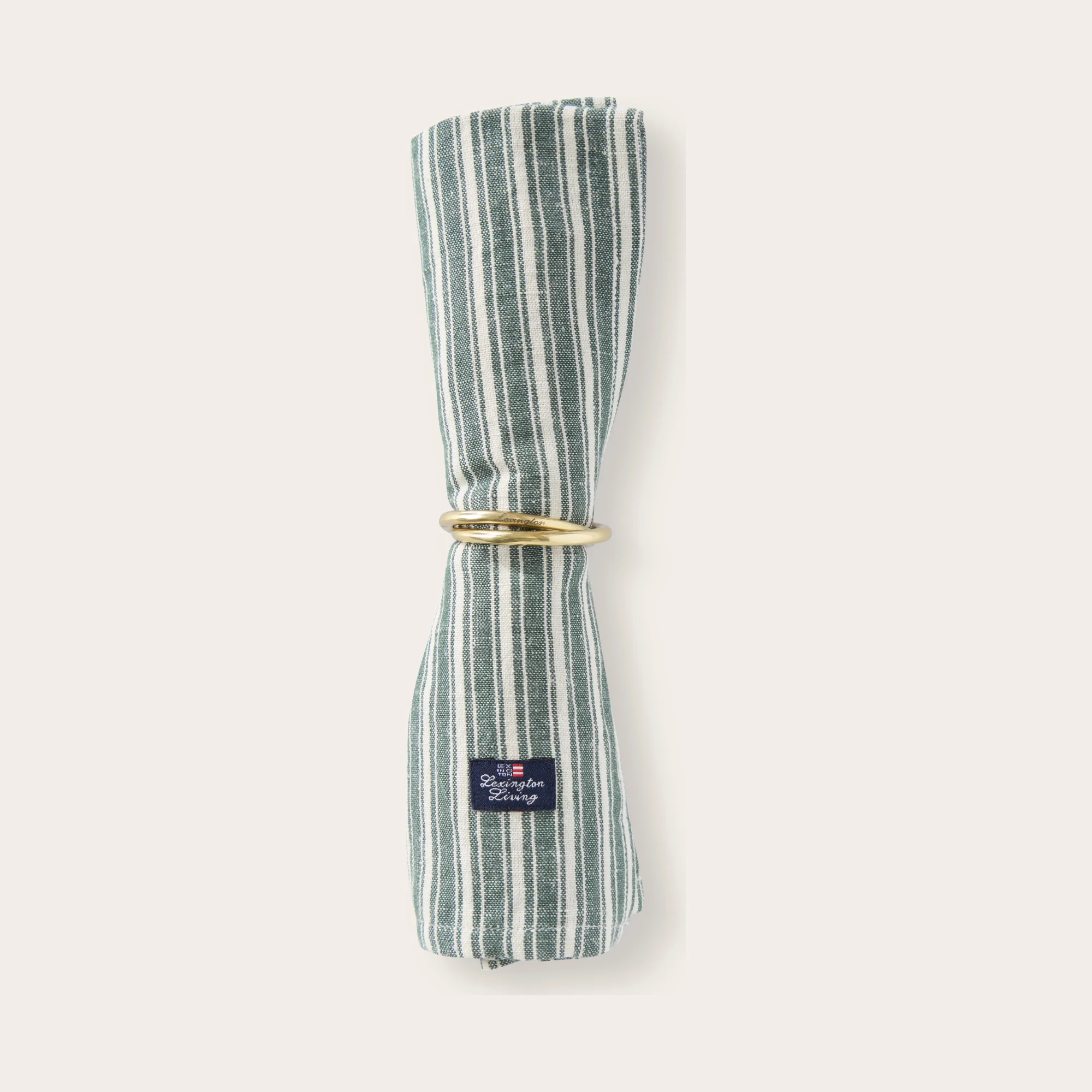 Lexington Serviette STRIPED Leinen Grün-Beige Produkt Lexington Serviette STRIPED Leinen Grün-Beige