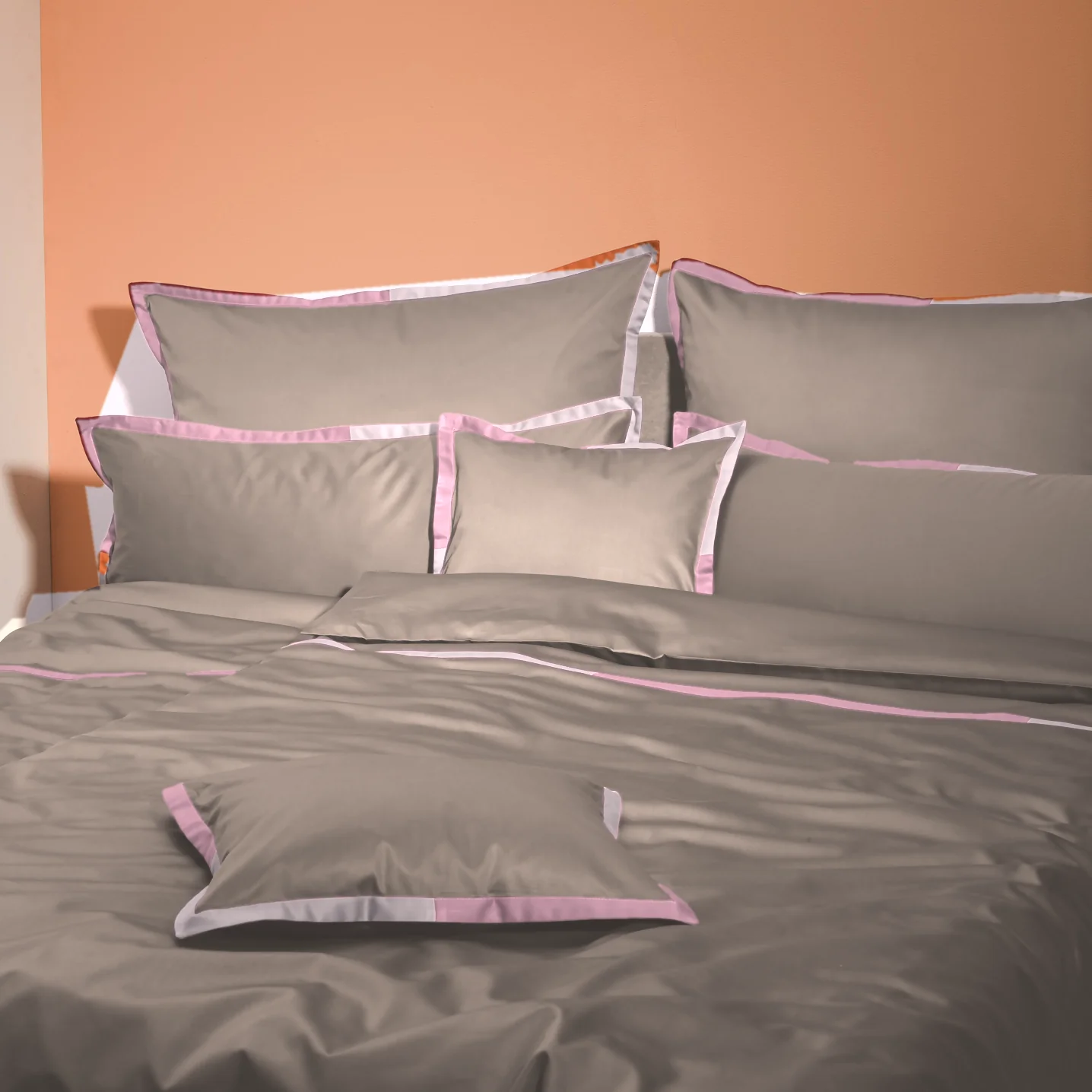 Graser Bettwäsche GELA Feinsatin Chinchilla-Malve-Rose Produkt Graser Bettwäsche GELA Feinsatin Chinchilla-Malve-Rose