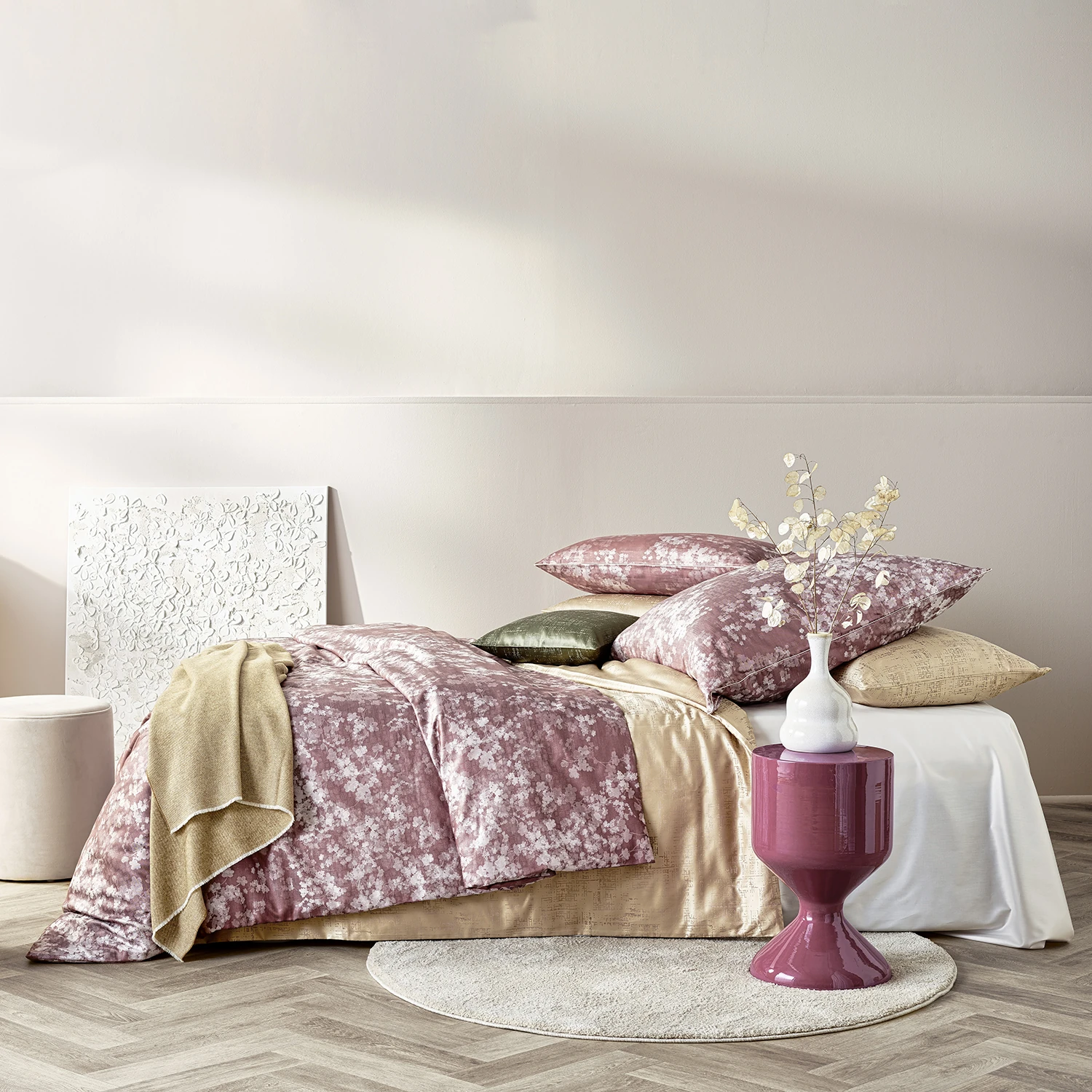 Curt Bauer Bettwäsche FLORA Mako Brokat Damast Rosenbraun Produkt 2 Curt Bauer Bettwäsche FLORA Mako Brokat Damast Rosenbraun 2