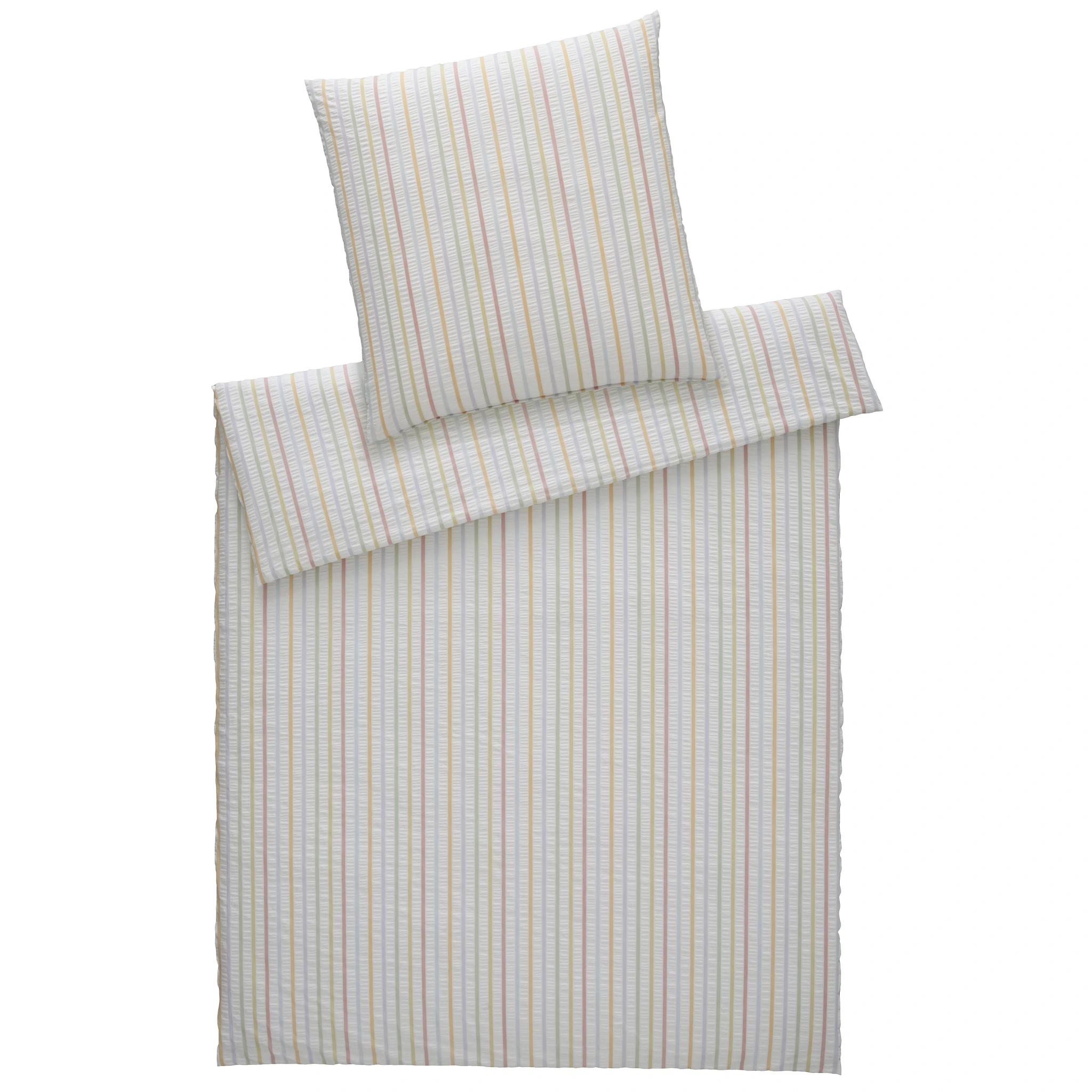 elegante Bettwäsche PAULA Seersucker Multi Pastell