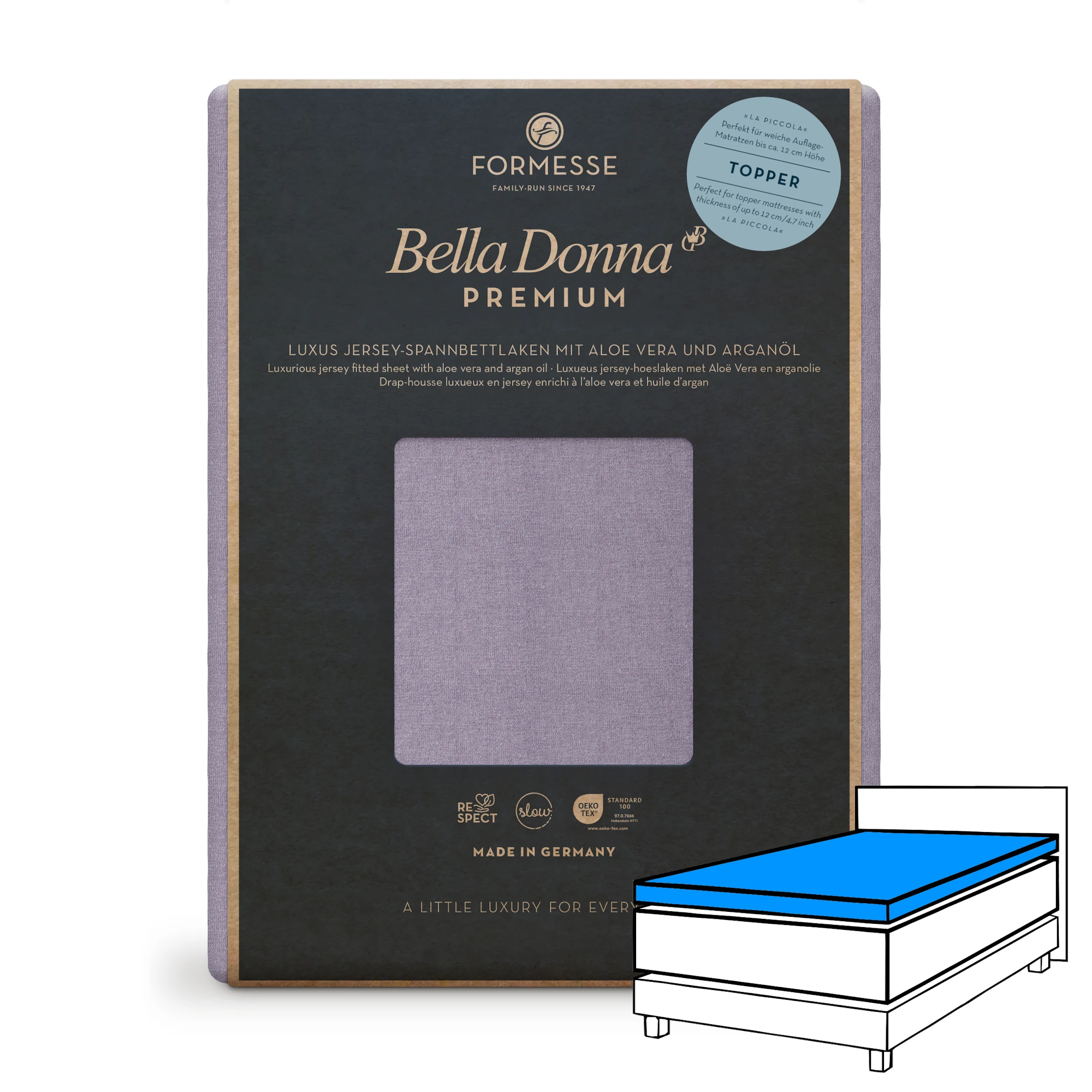 Bella Donna PREMIUM LA PICCOLA Spannbettlaken Jersey Amethyst