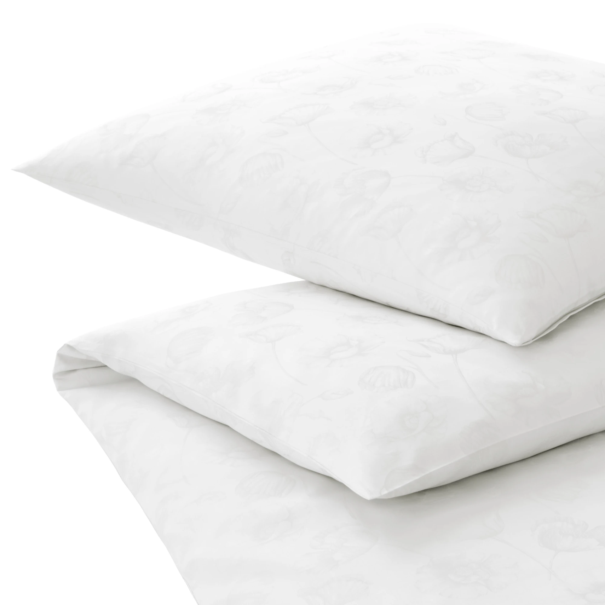 elegante Bettwäsche POPPY Jacquard Weiß Produktbild elegante Bettwäsche POPPY Jacquard Weiß