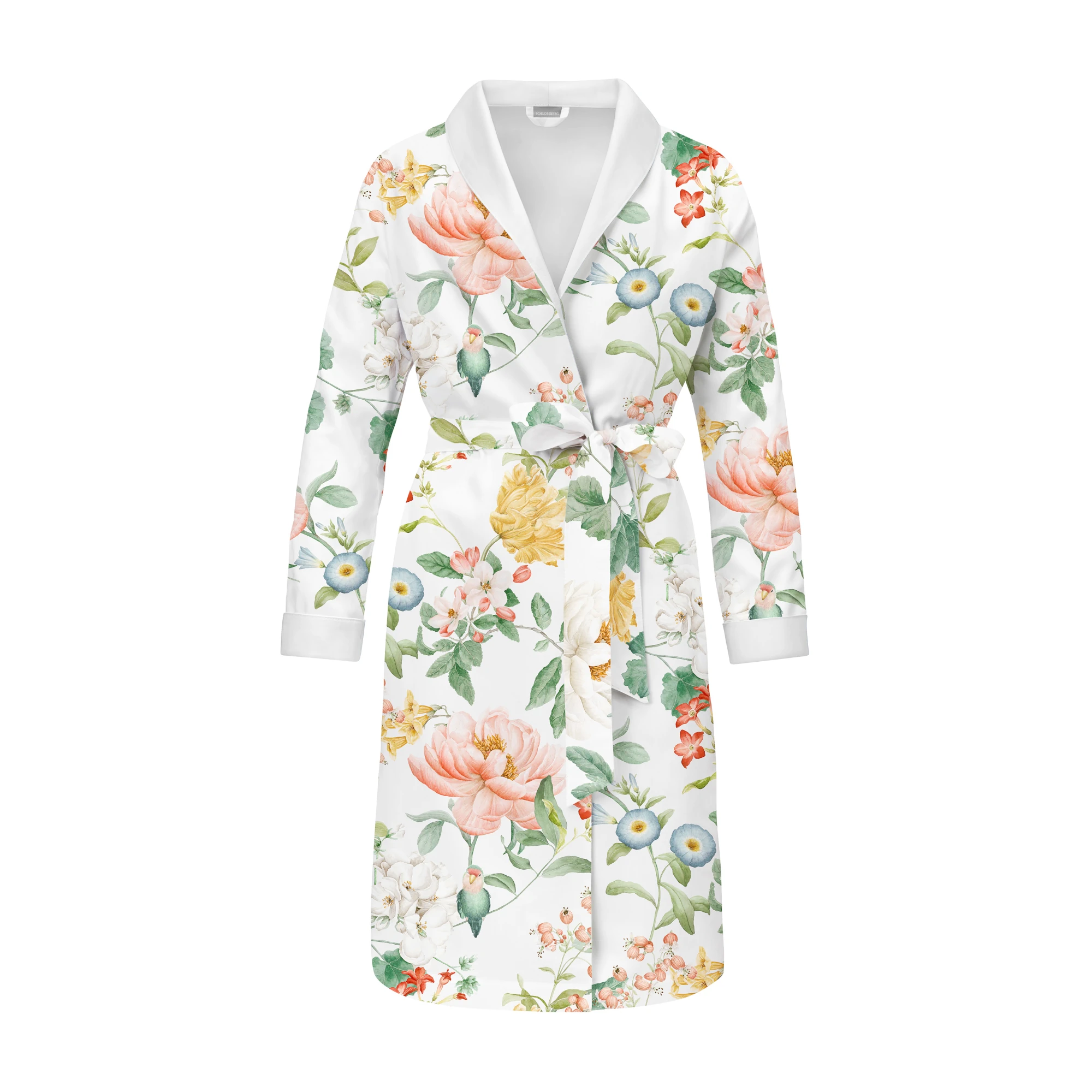 Schlossberg Bademantel ARTEMIS Satin Noblesse Blanc