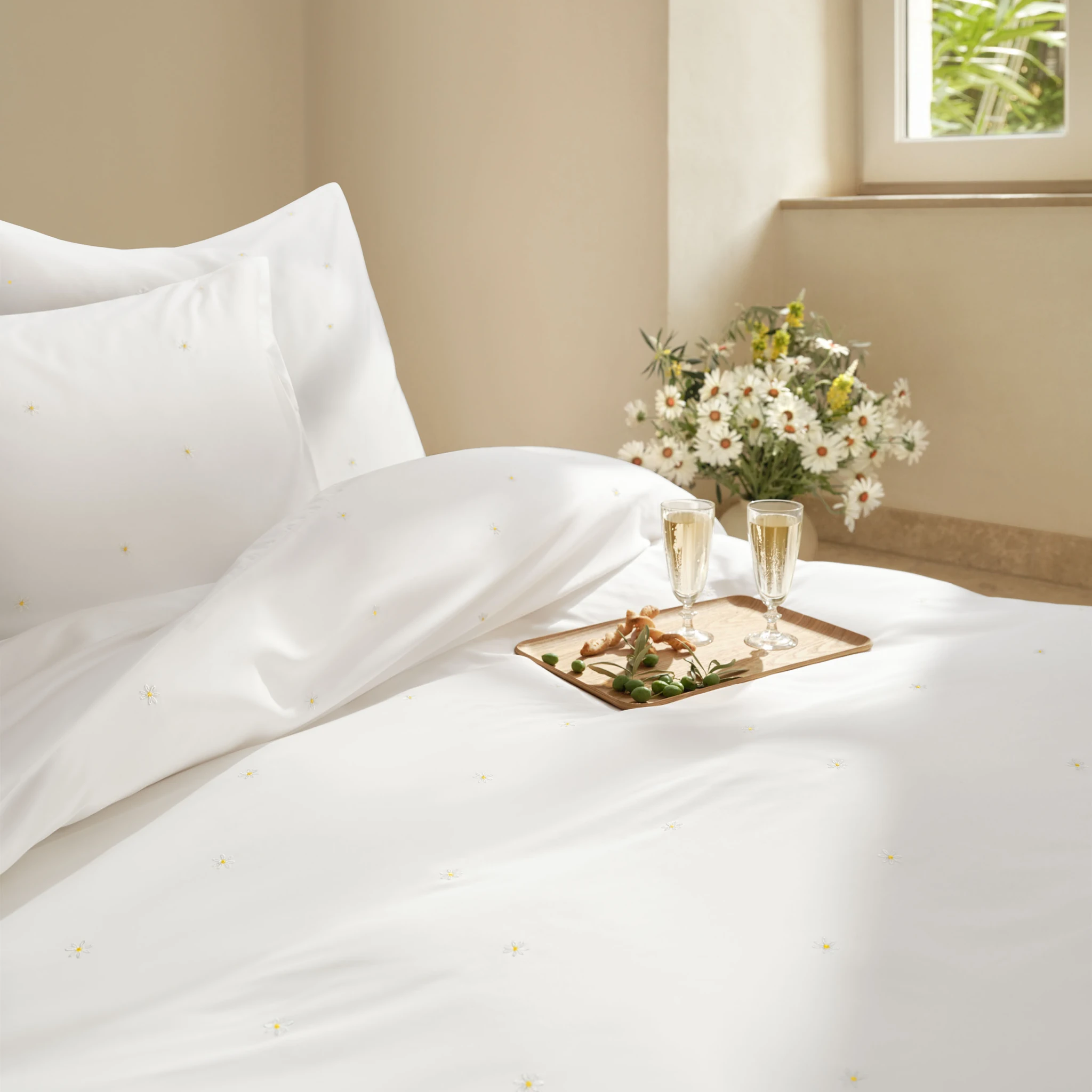Schlossberg Bettwäsche DAISY Satin Noblesse Blanc Produkt 2 Schlossberg Bettwäsche DAISY Satin Noblesse Blanc 2