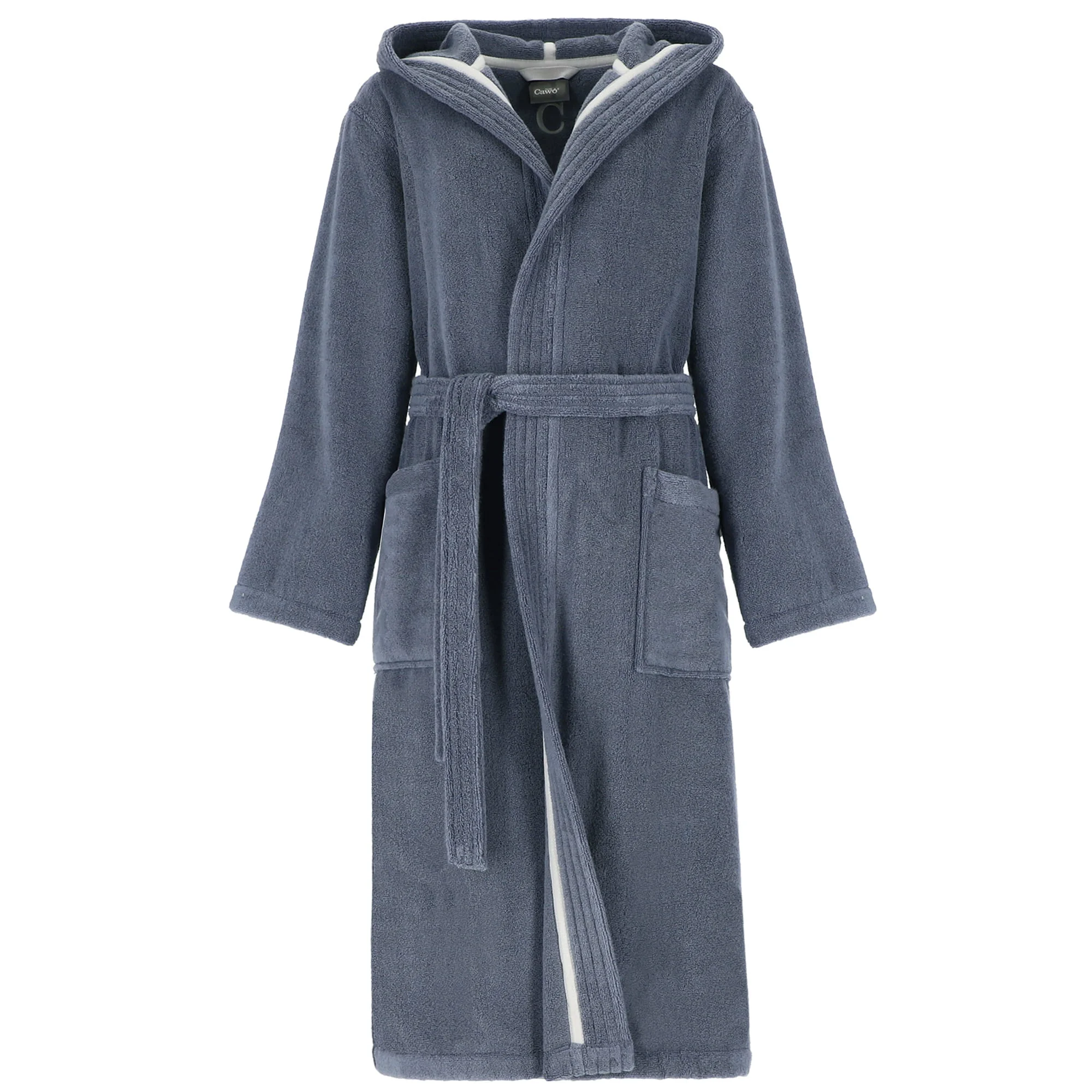 Cawö Bademantel Damen Kapuze THE LUXURY 852 Nachtblau
