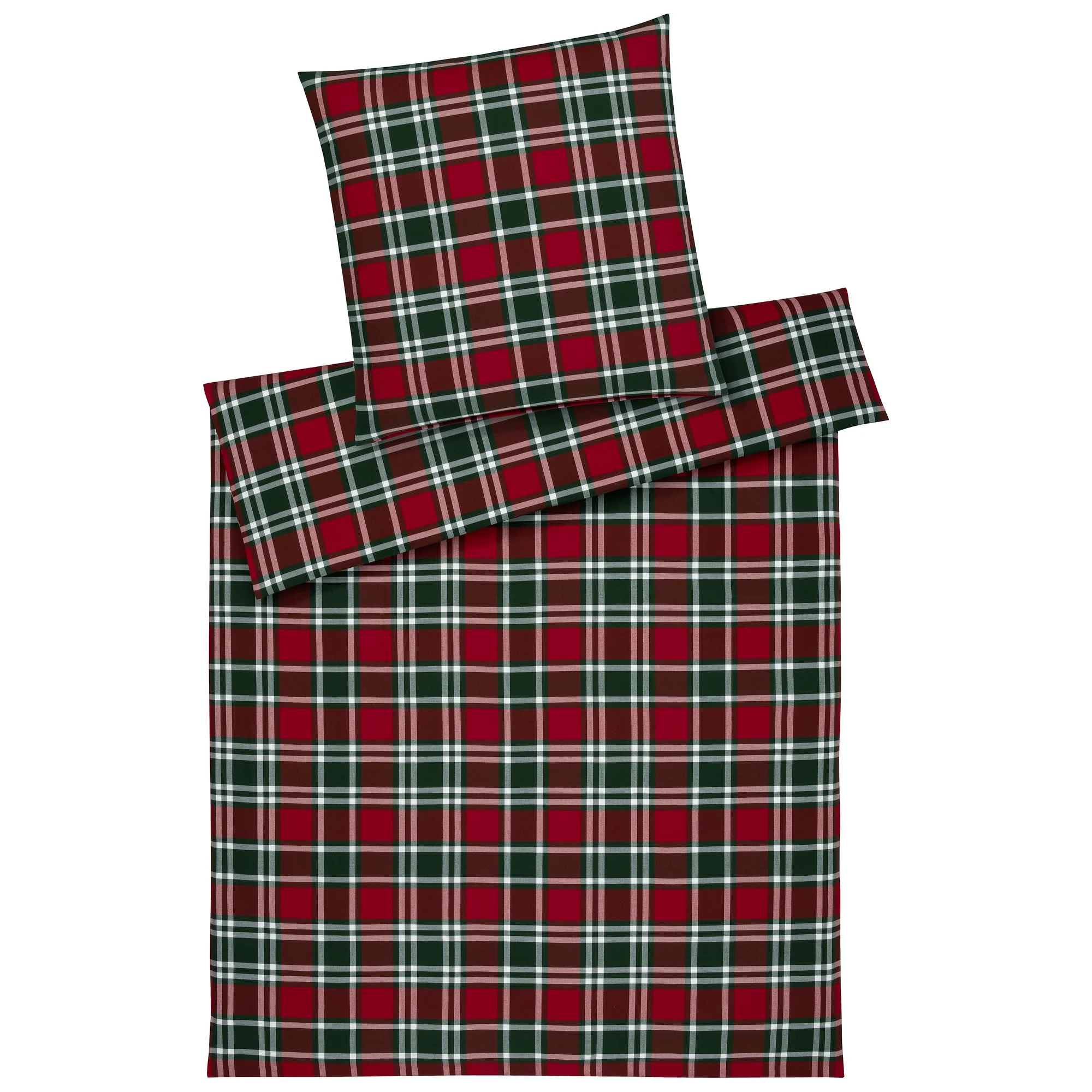 elegante Bettwäsche MANCHESTER Flanell Leuchtend Rot