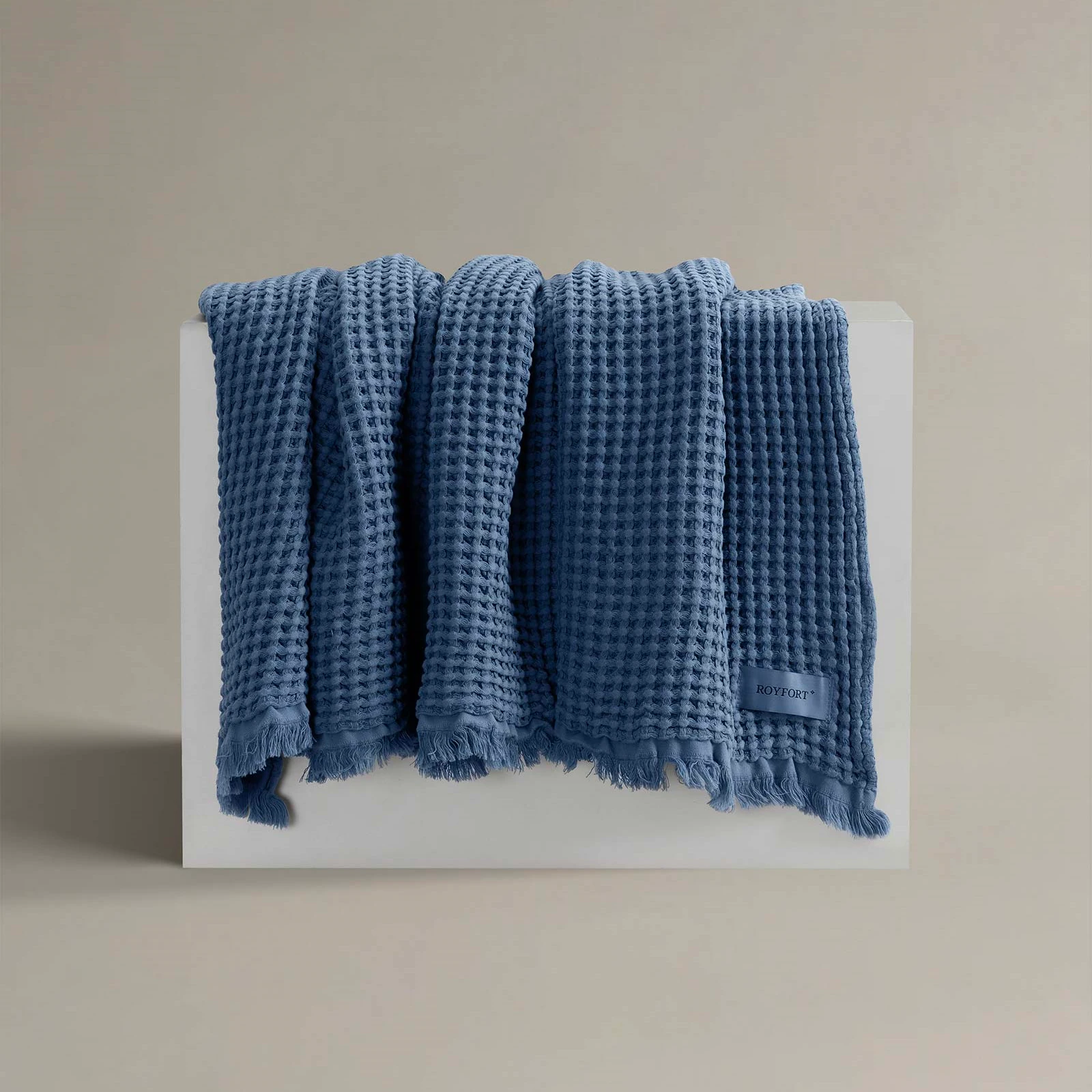 Royfort Throw WAFFLE Azure Blue product picture Royfort Throw WAFFLE Azure Blue