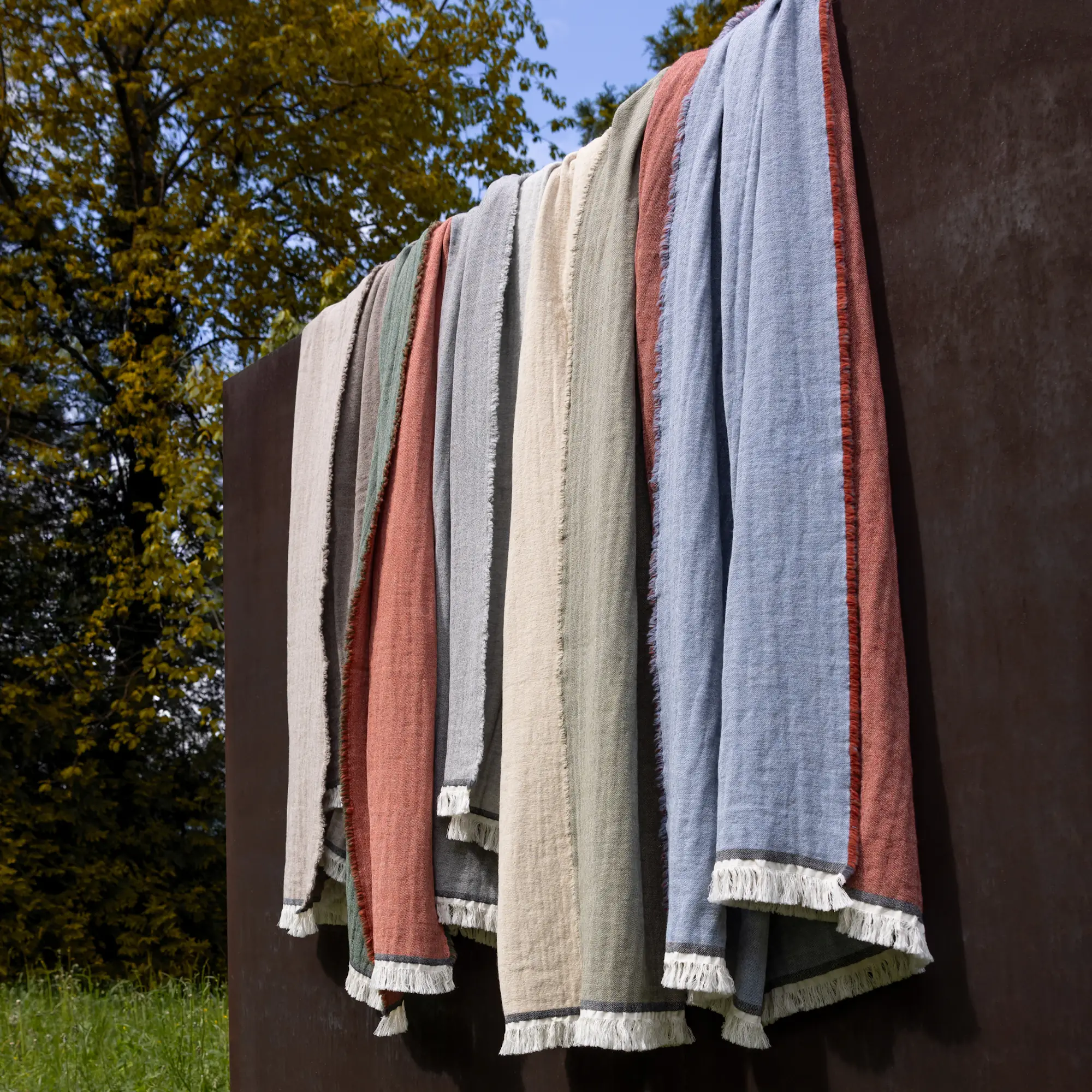Eskimo Plaid LILY Wolle Taupe-Braun