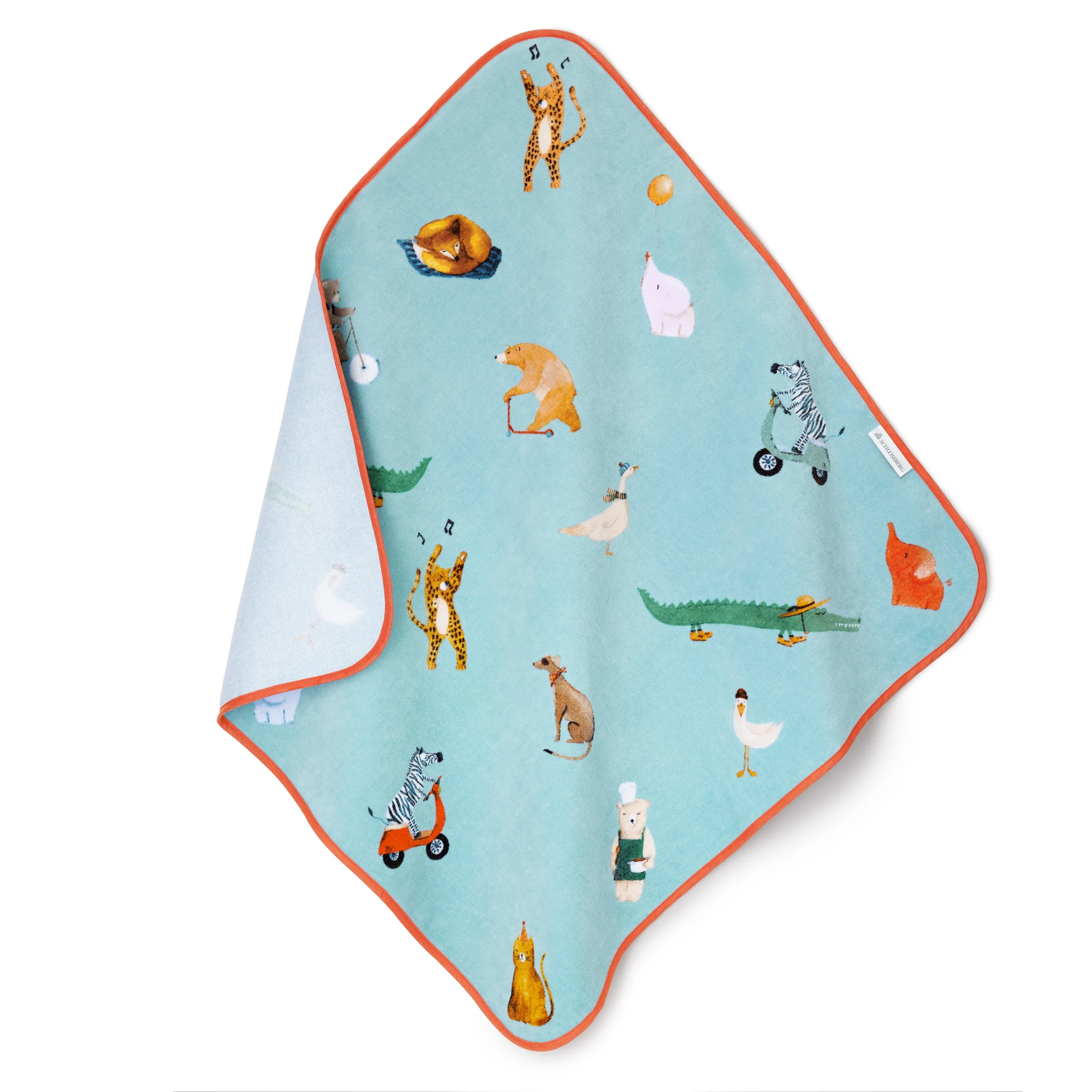 Schlossberg Kinder Kapuzentuch PARTY LEO Vert