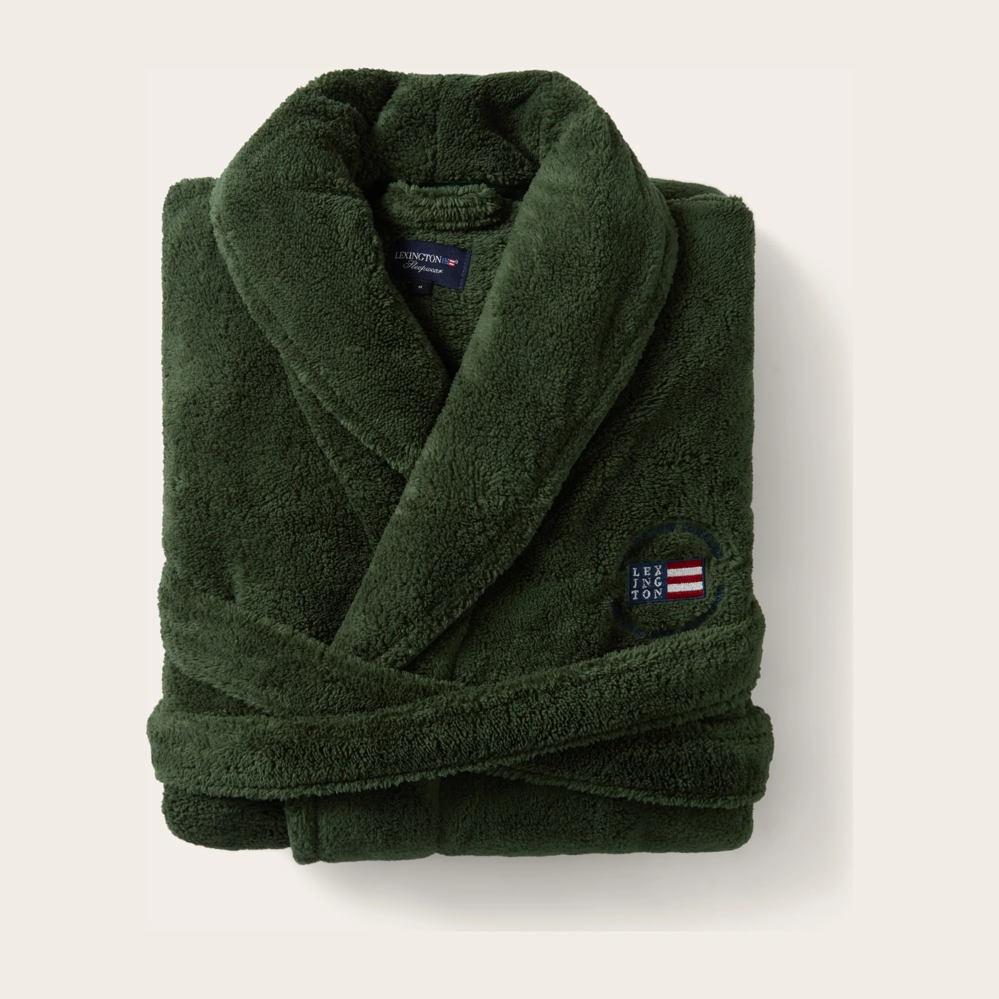 Lexington Bademantel FLEECE Dunkelgrün