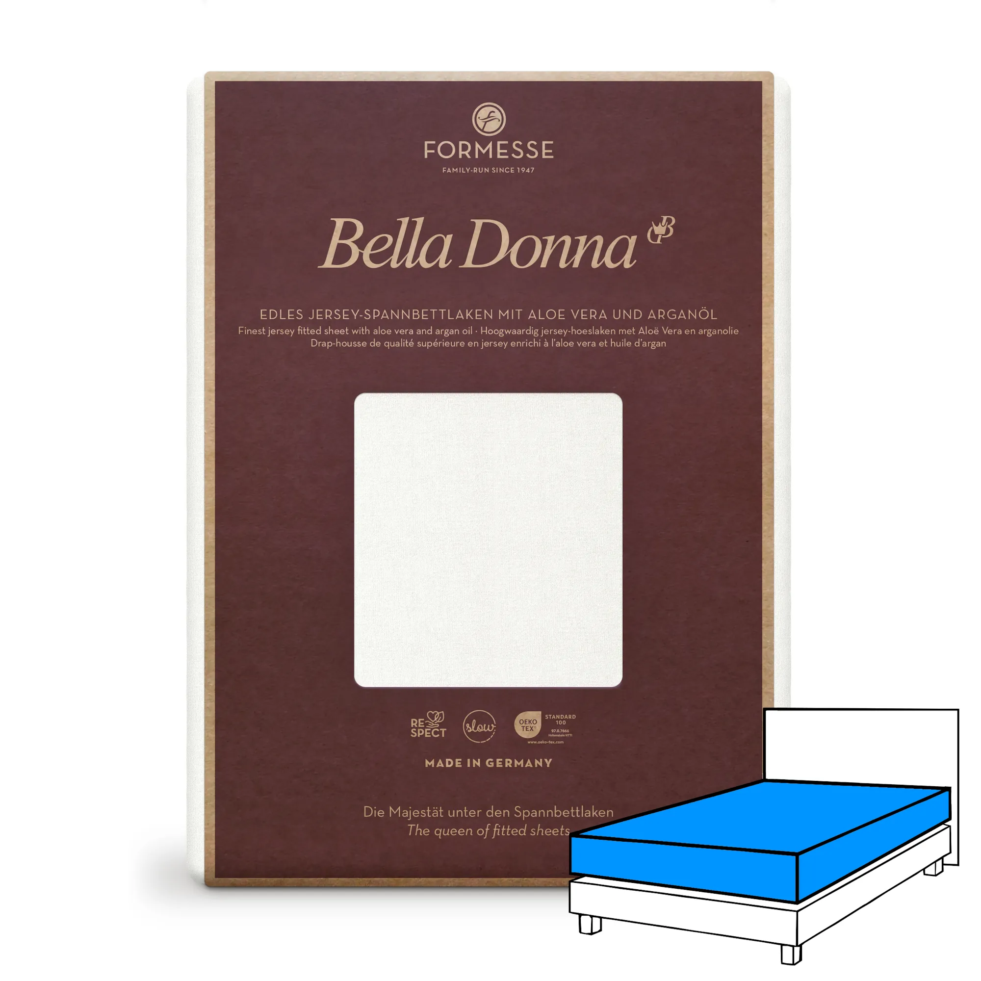 BELLA DONNA Spannbettlaken Jersey Wollweiß Produktbild 1 BELLA DONNA Spannbettlaken Jersey Wollweiß 1