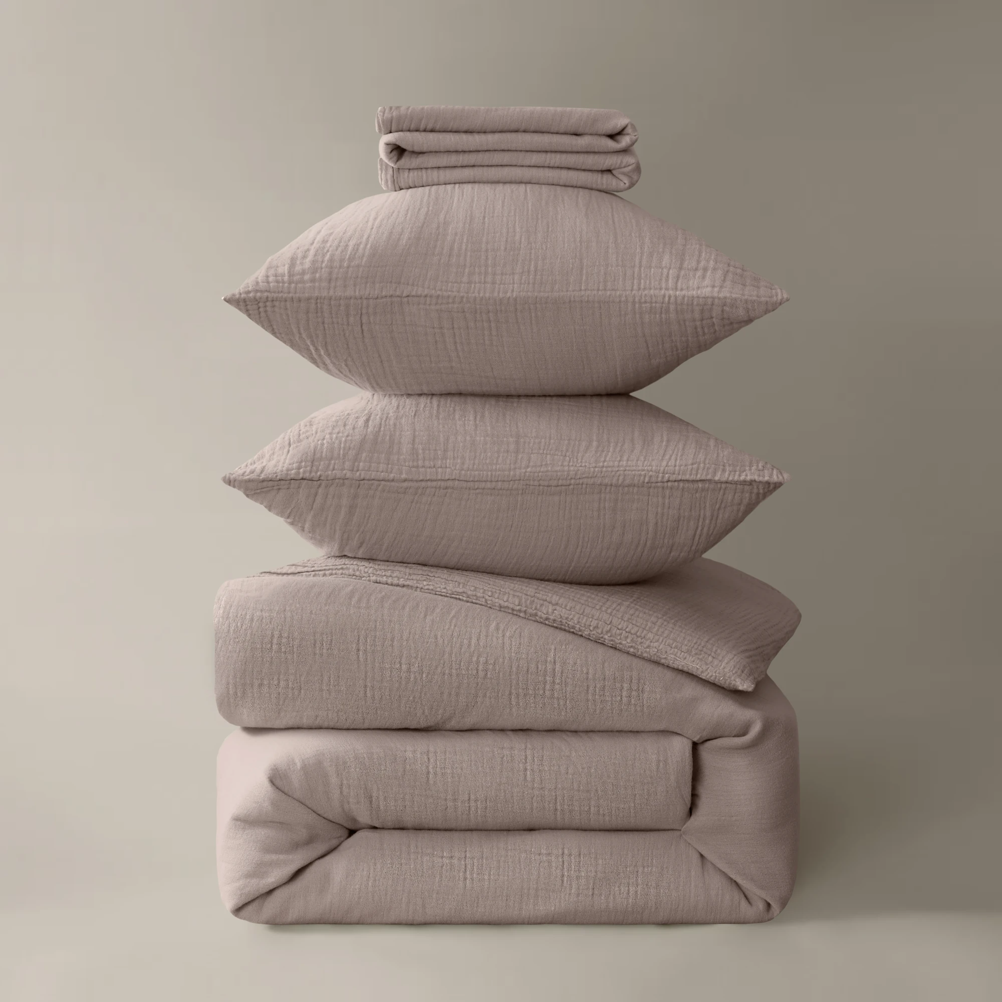 Royfort Bed Linen MUSLIN Taupe product picture Royfort Bed Linen MUSLIN Taupe