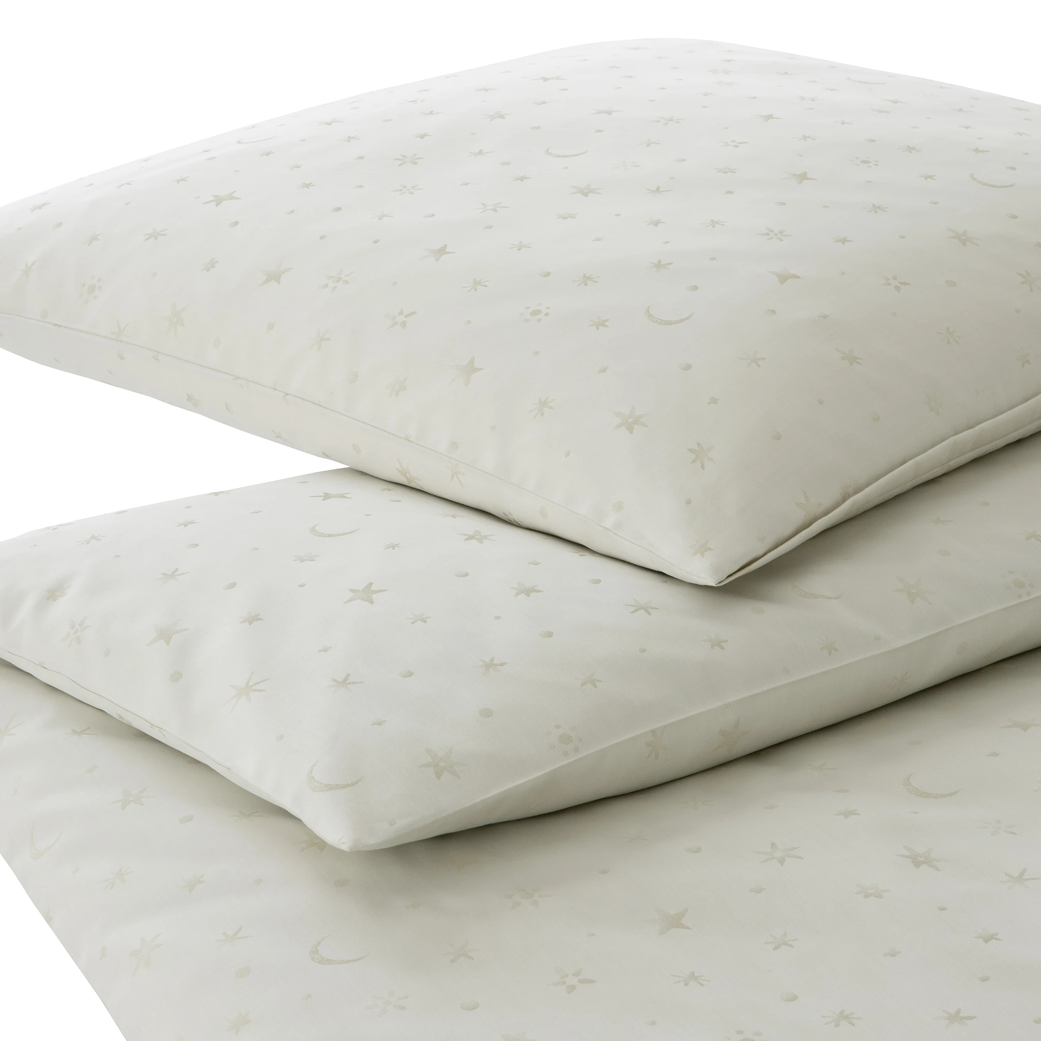 elegante Bettwäsche STARS Jacquard Natur