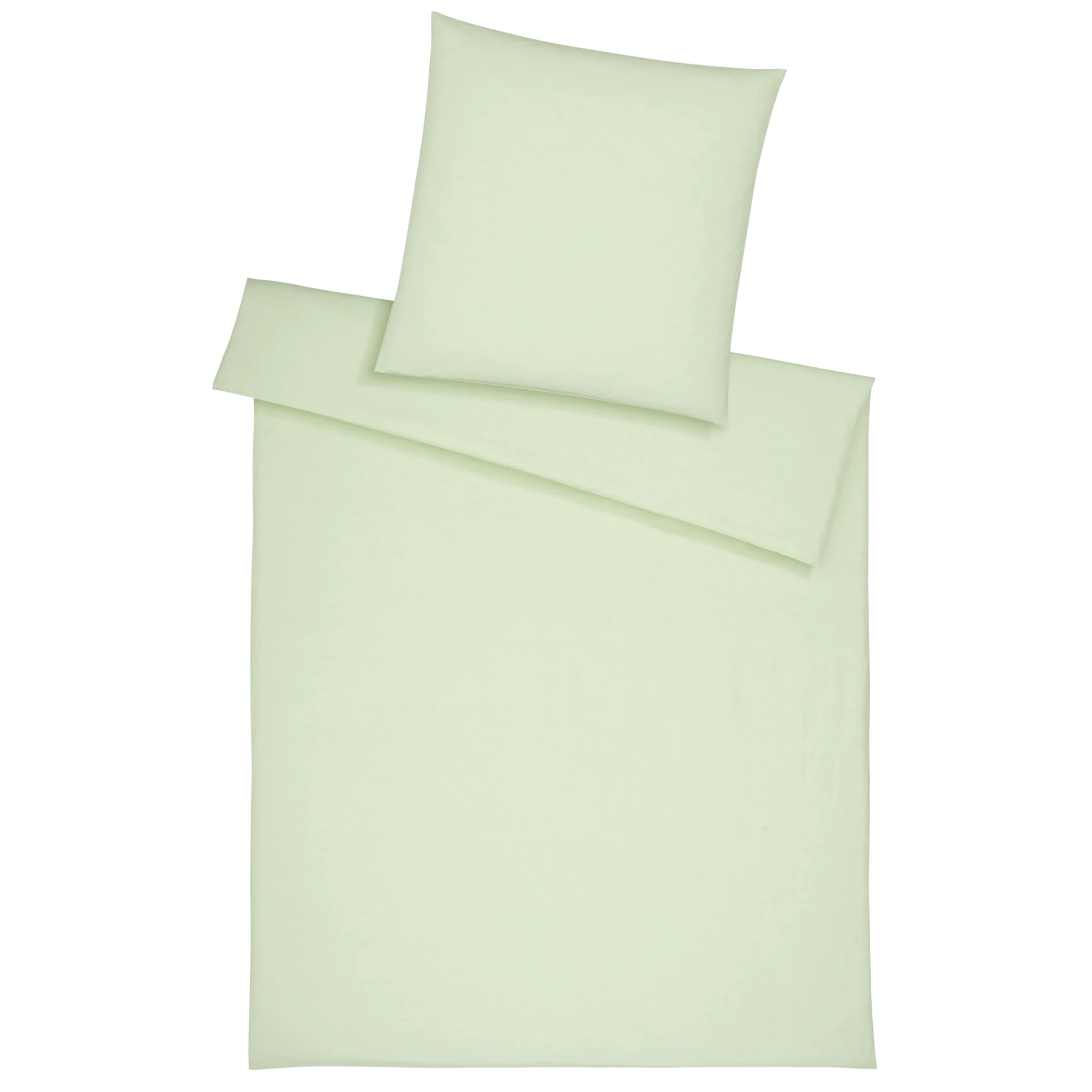 elegante Kinderbettwäsche BREEZEE Halbleinen Pastellgrün
