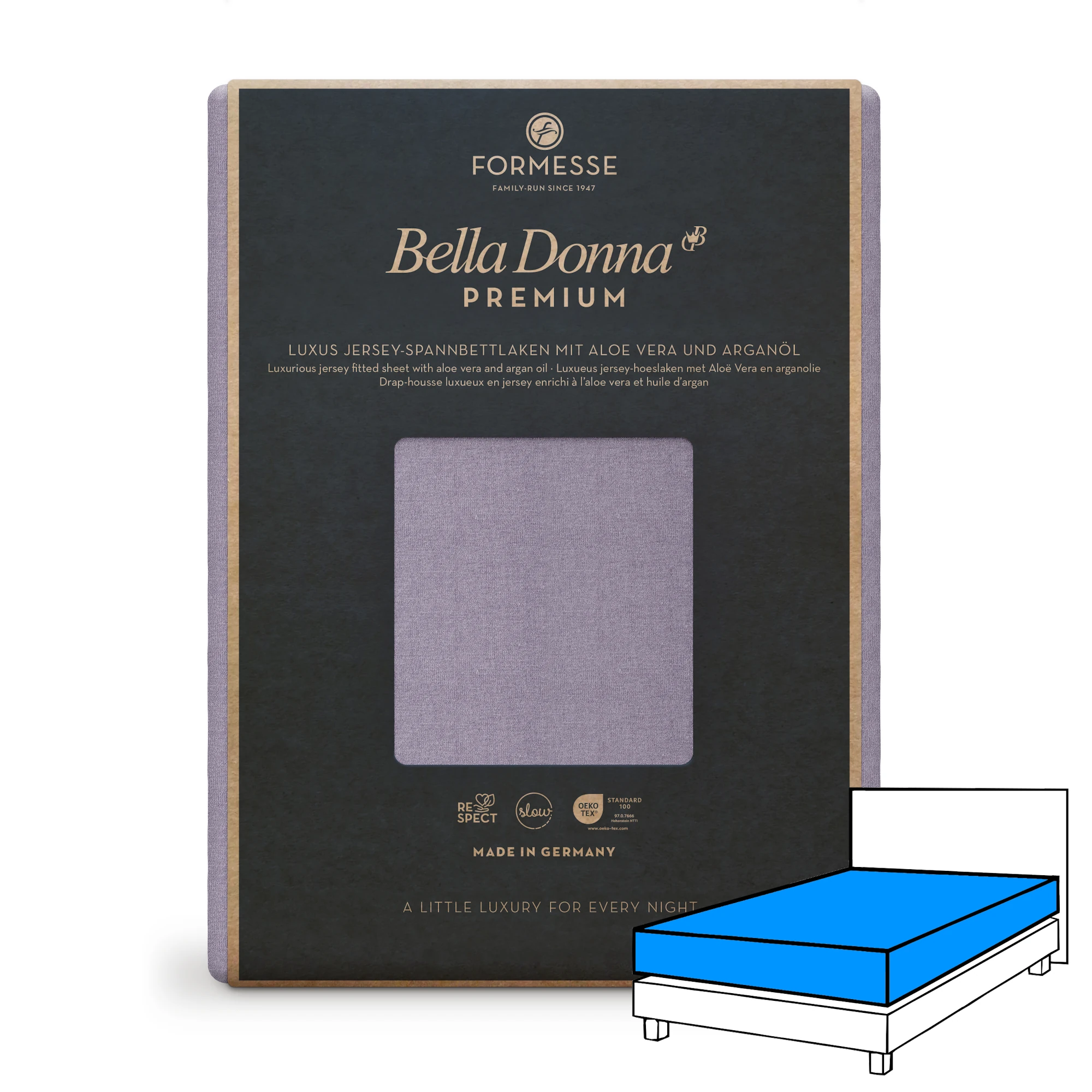 BELLA DONNA PREMIUM Spannbettlaken Jersey Amethyst 1
