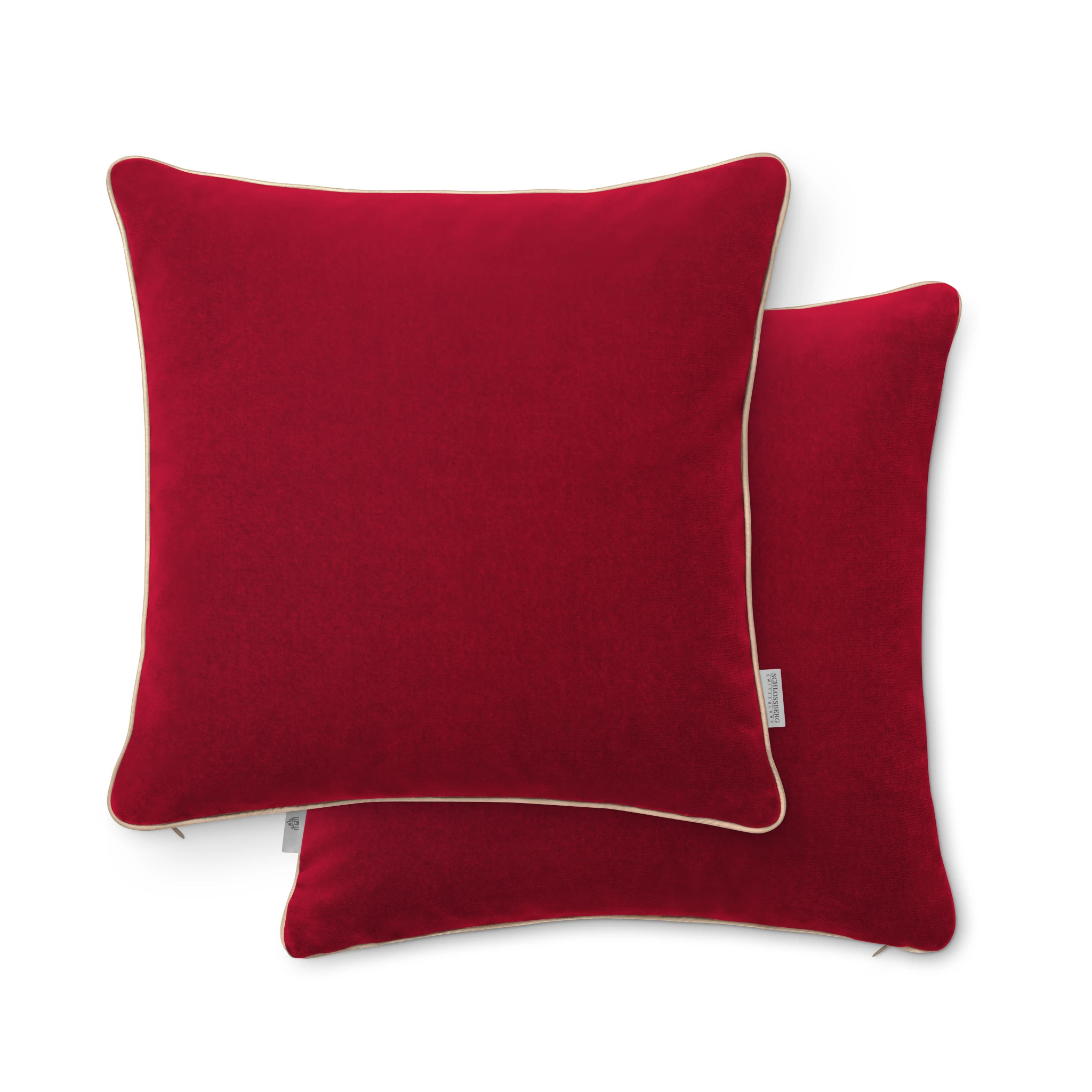 Schlossberg Zierkissenbezug ELODIE Samt Red Produkt 1 Schlossberg Zierkissenbezug ELODIE Samt Red 1