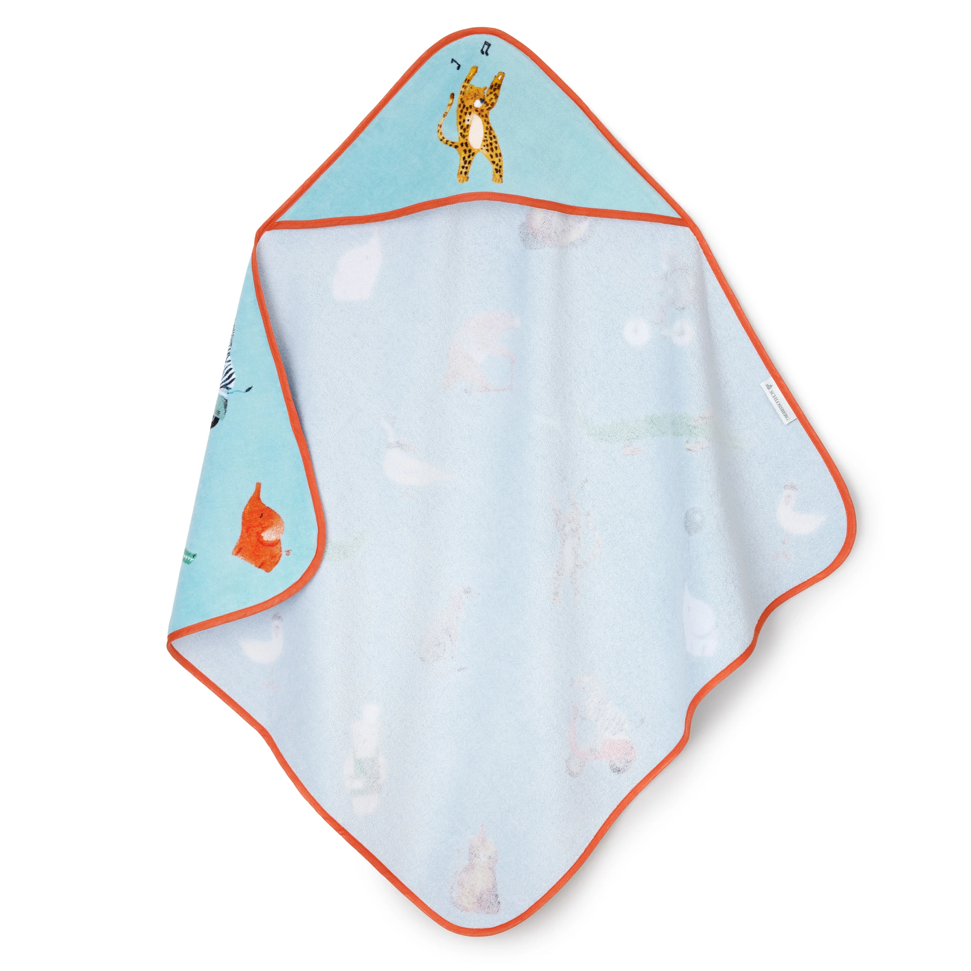 schlossberg kinderkapuzentuch party leo vert 2 produktbild schlossberg kinderkapuzentuch party leo vert 2