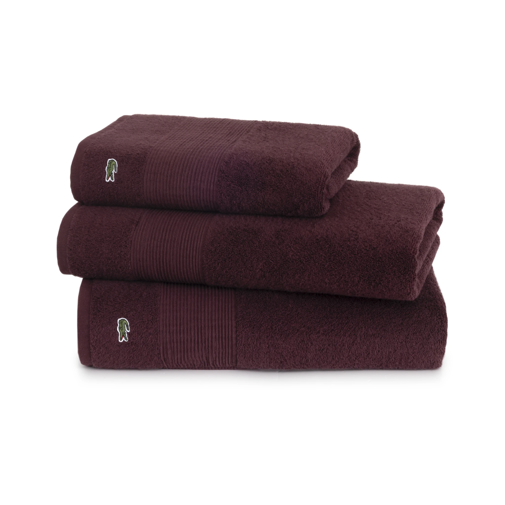 Lacoste Handtuch L LE CROCO Bordeaux Produktbild Lacoste Handtuch L LE CROCO Bordeaux