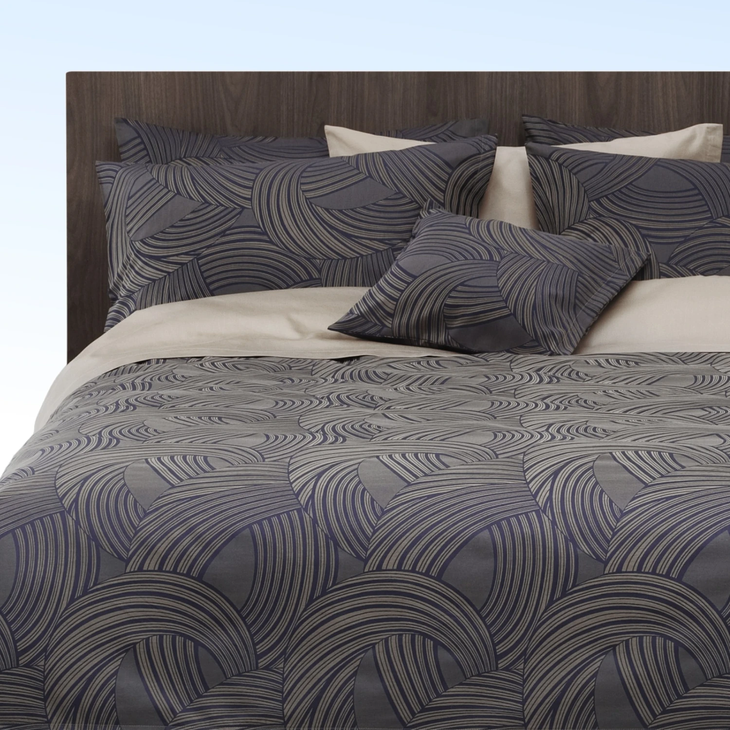 Zimmer + Rohde Bettwäsche CURVE Jacquard Bleu