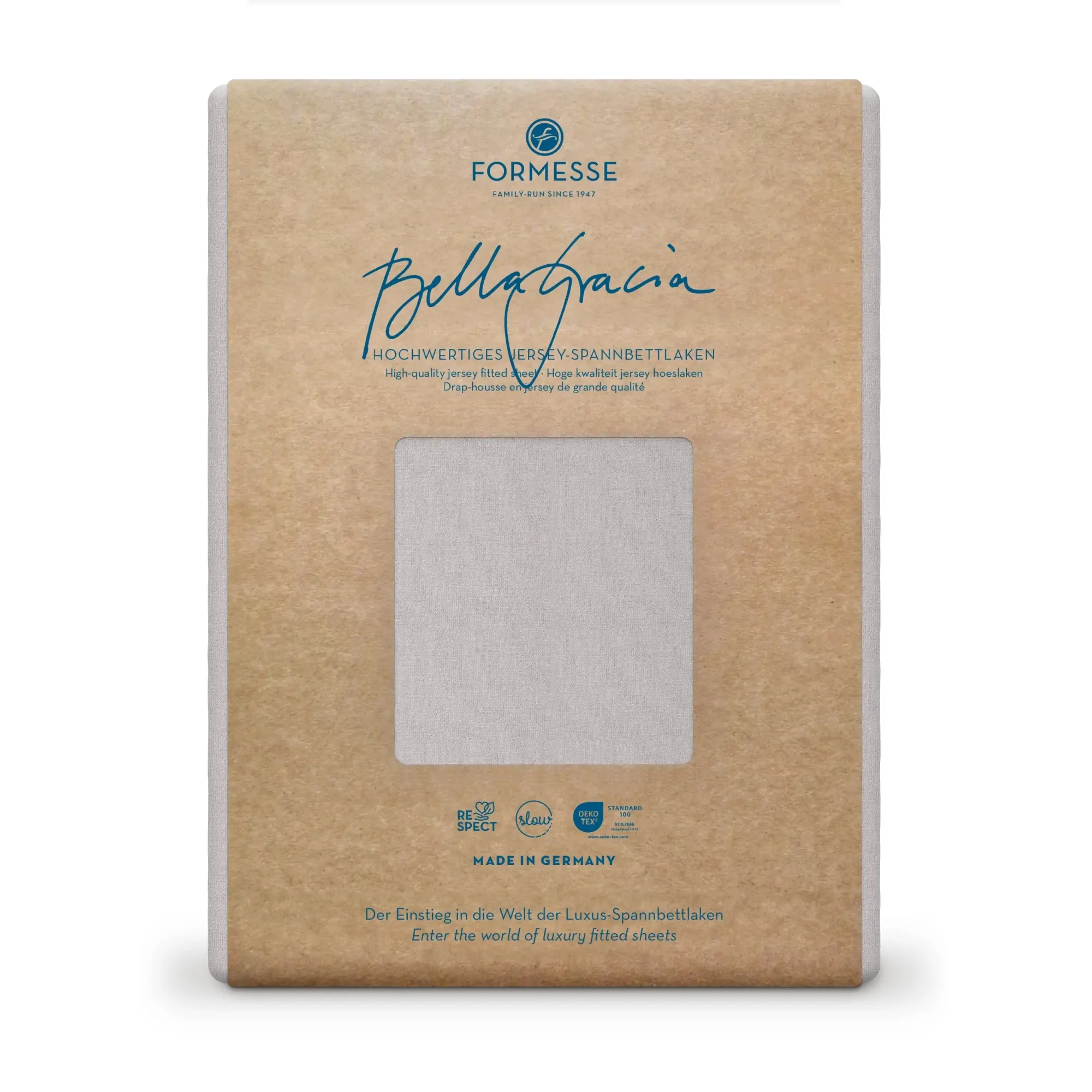Formesse Spannbettlaken BELLA GRACIA Jersey Nebelgrau Produktbild 2 Formesse Spannbettlaken BELLA GRACIA Jersey Nebelgrau 2