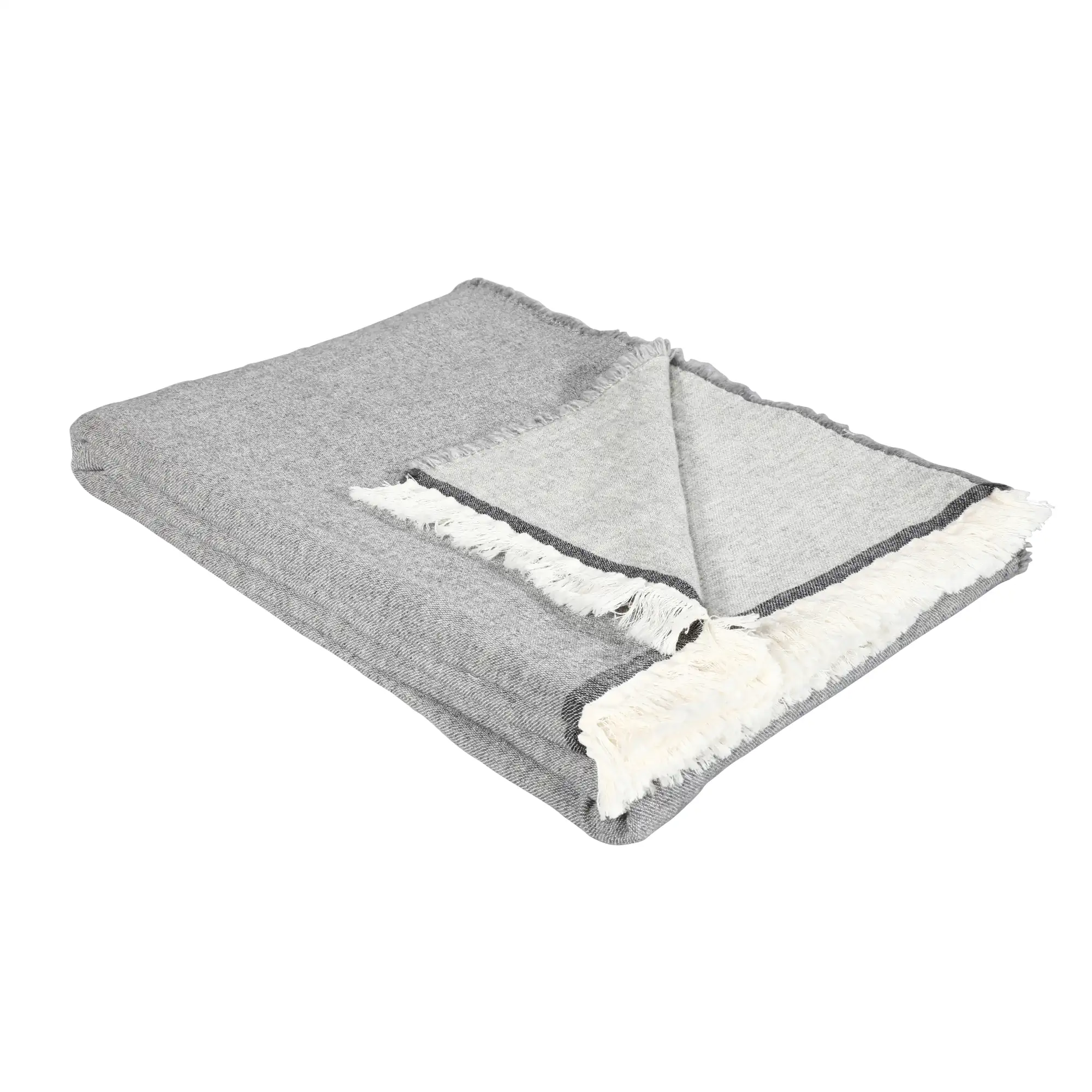 Eskimo Plaid LILY Wolle Grau-Silber