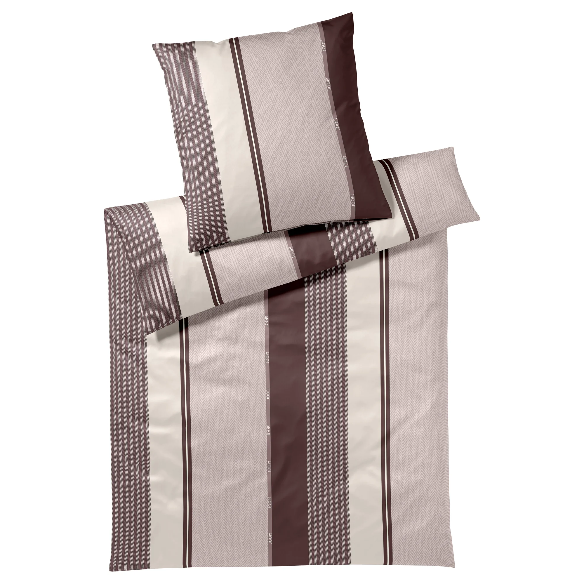 JOOP! Bettwäsche HERRINGBONE STRIPES Satin Rose