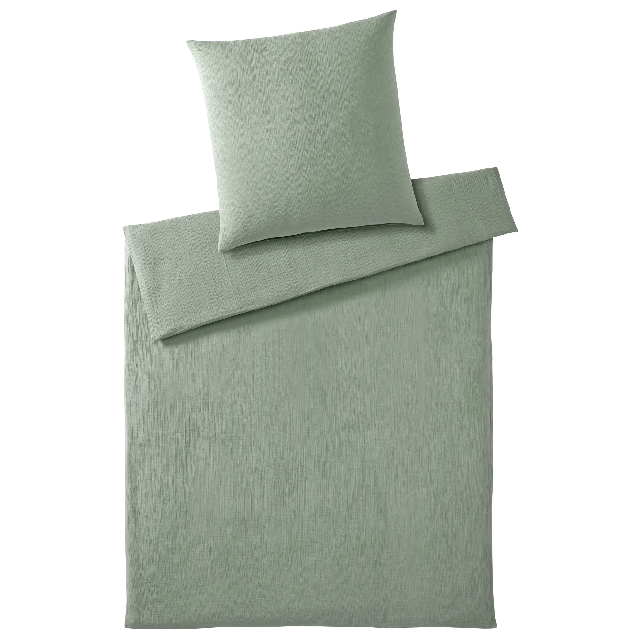elegante Bettwäsche SMOOTH Musselin Pistazie