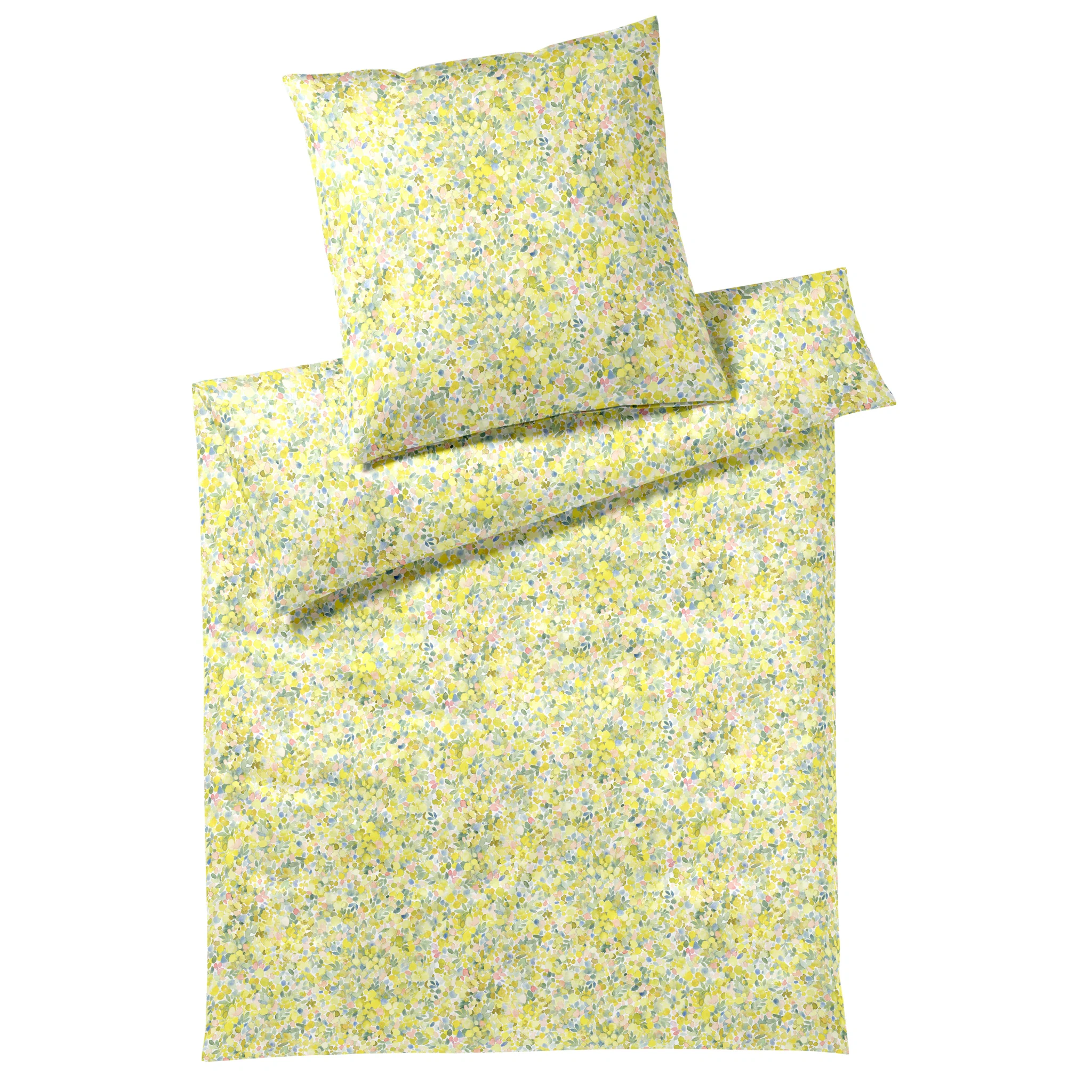 elegante Bettwäsche MIMOSA Satin Zitronengelb