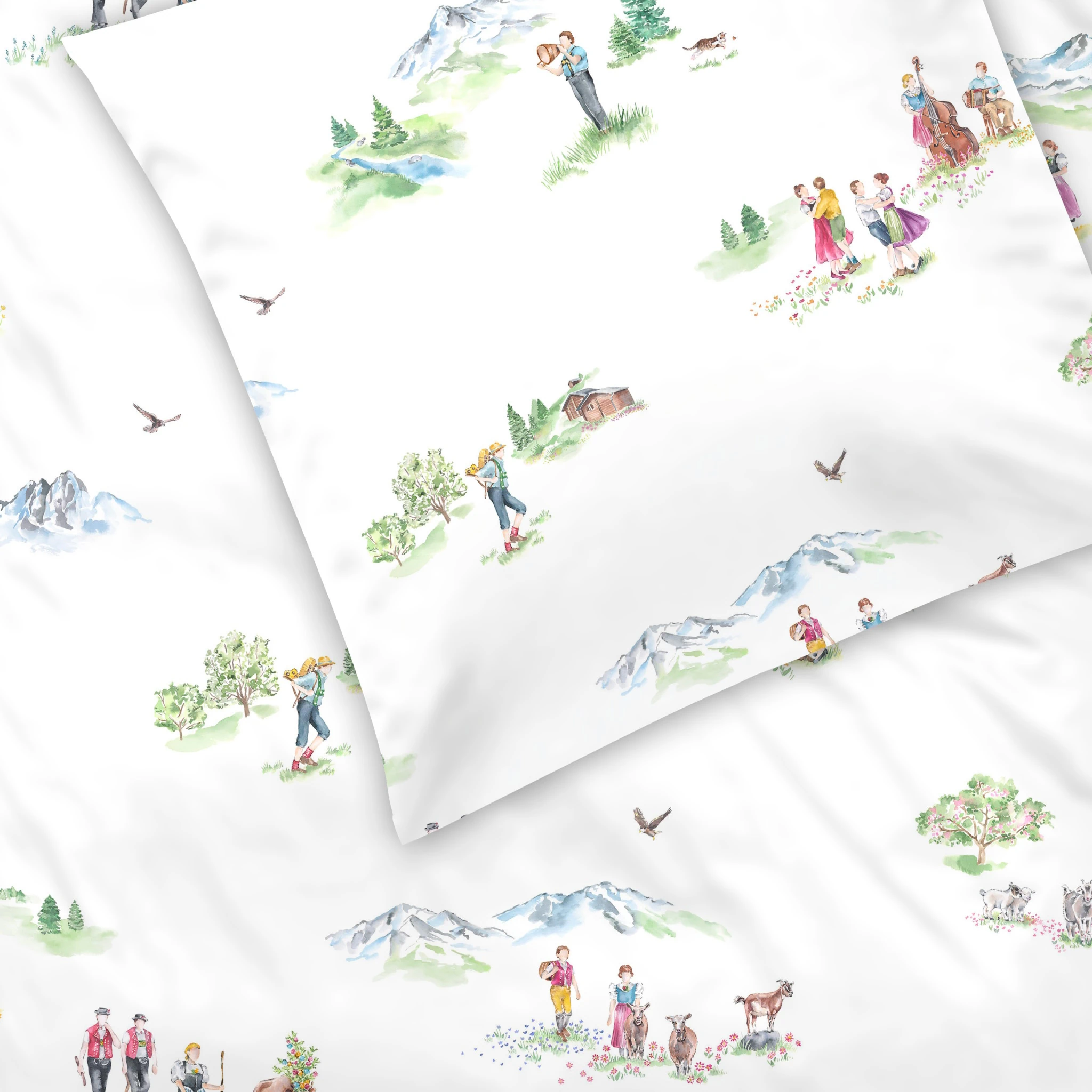 Schlossberg Bettwäsche ALMA Satin Blanc Produkt Schlossberg Bettwäsche ALMA Satin Blanc