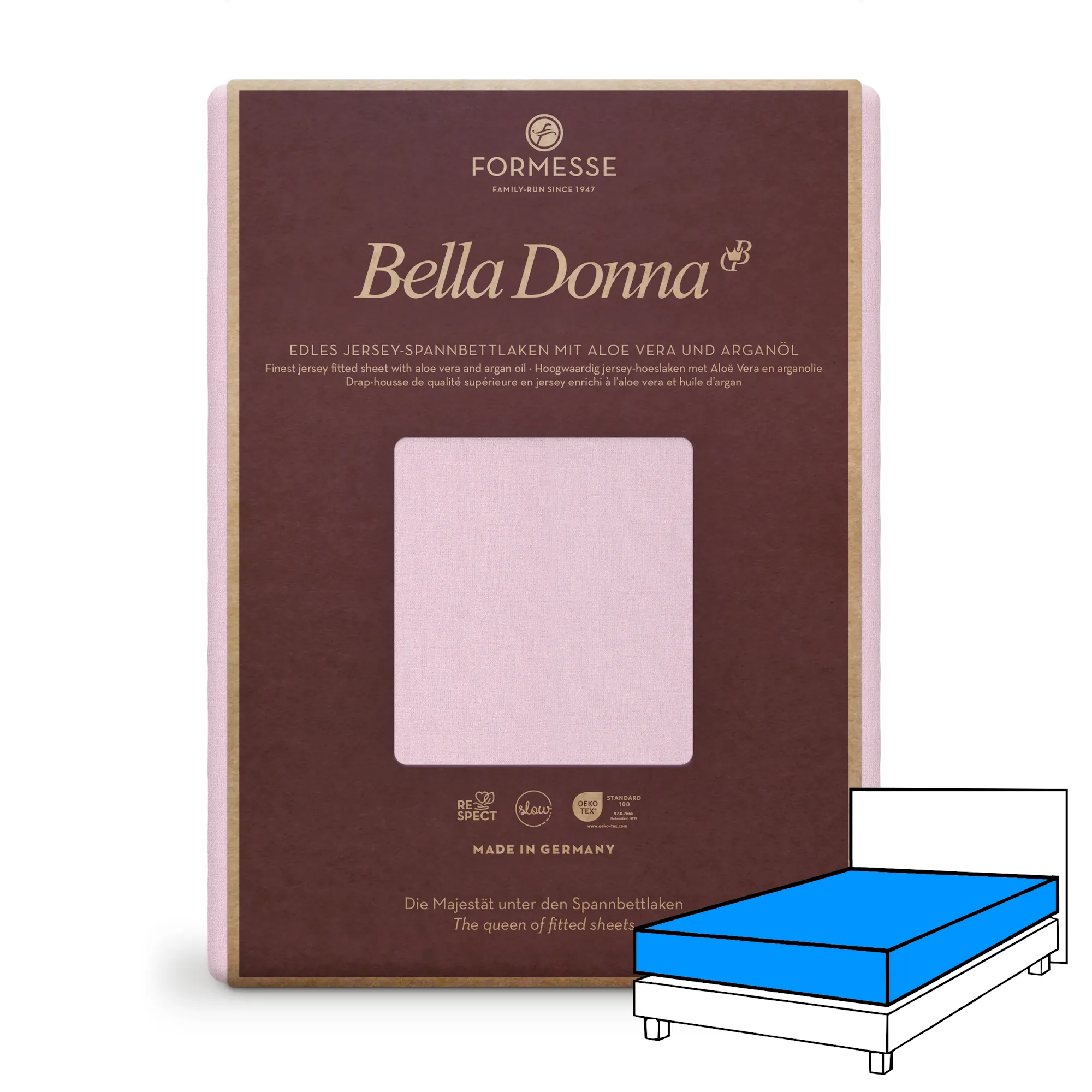 BELLA DONNA Spannbettlaken Jersey Rose 1